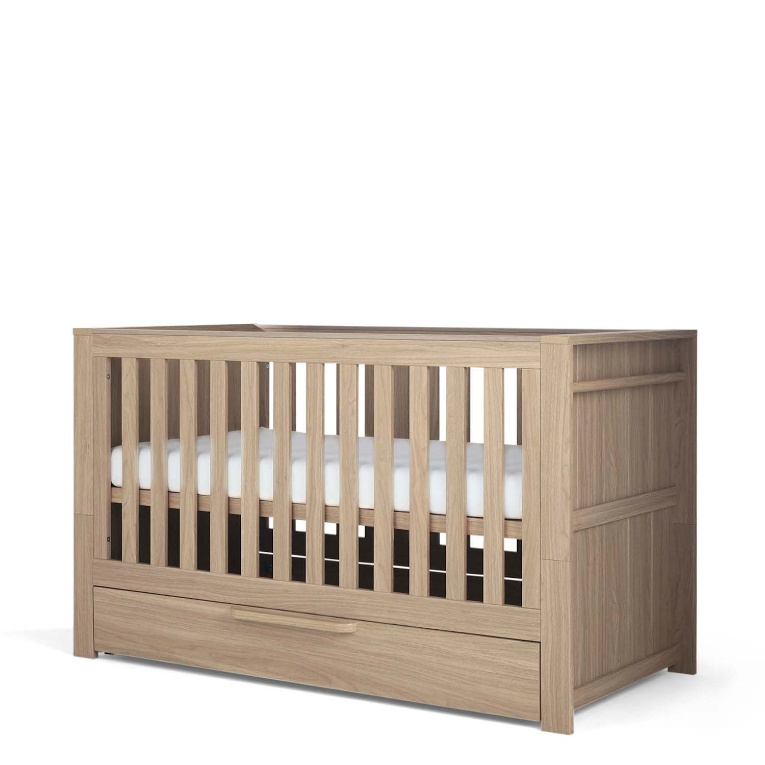 Mamas & Papas Unisex Franklin 2 Piece Cot Bed & Dresser Set - Brown - Available at M&S