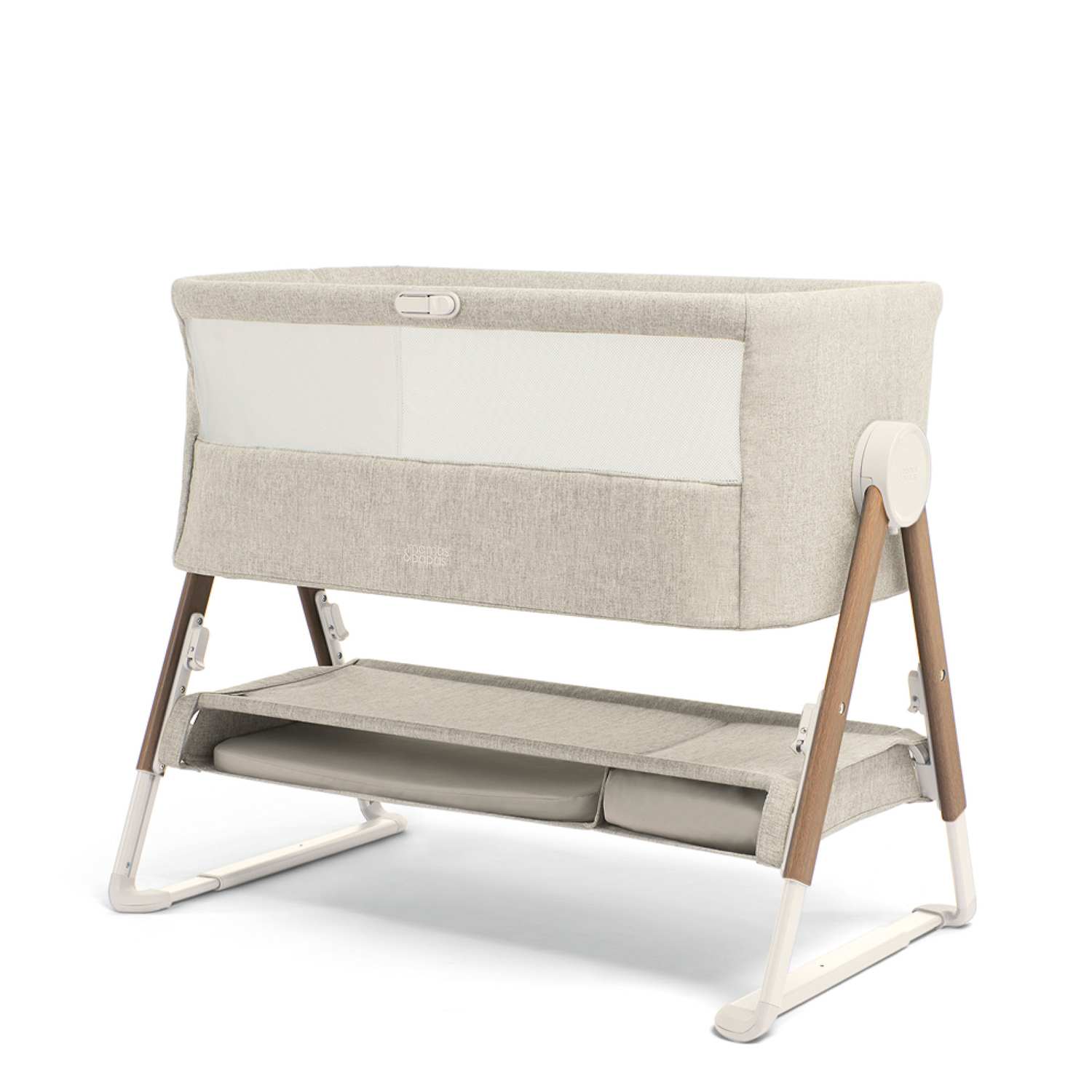 Mamas & Papas Unisex Lua Bedside Crib - Beige - Available at M&S