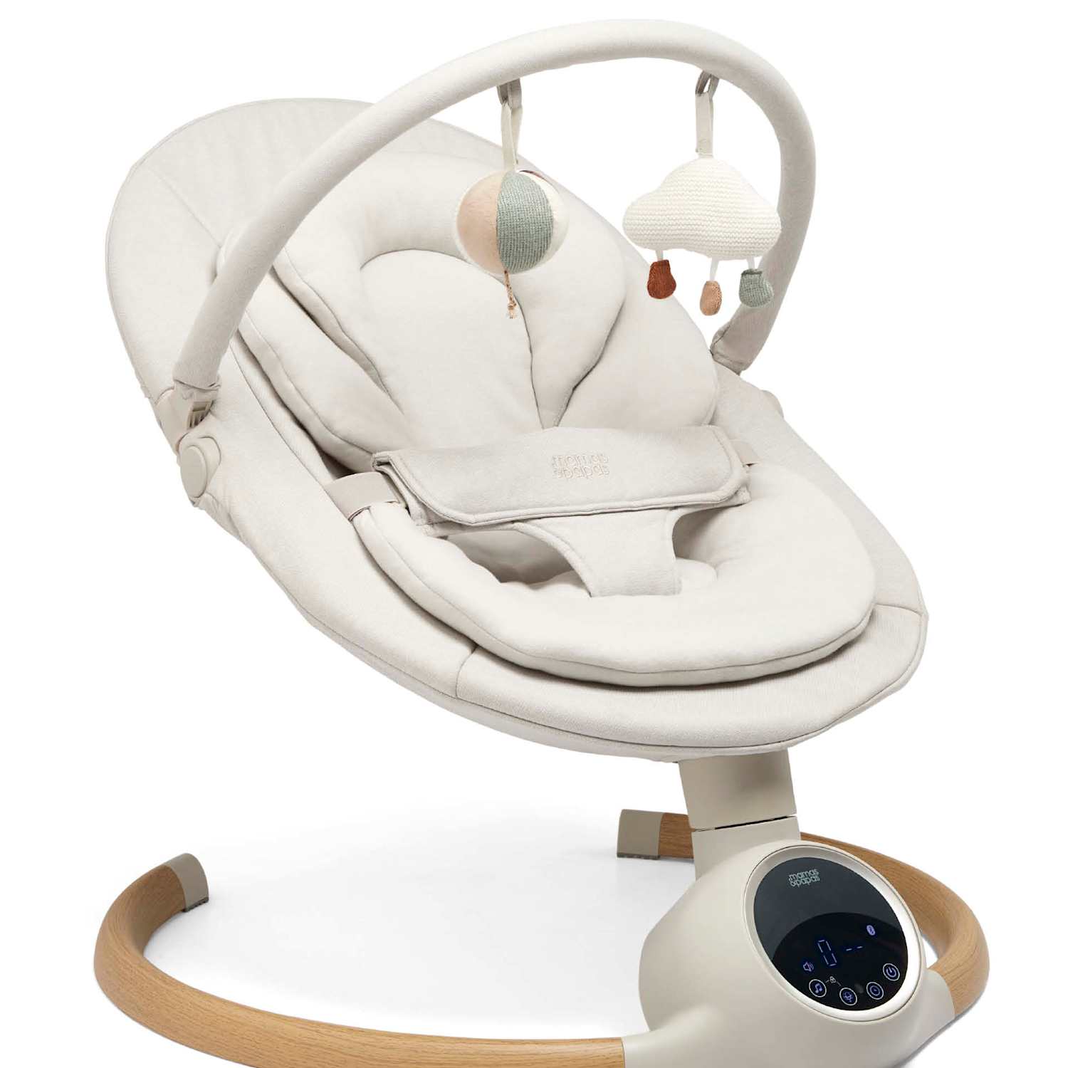 Mamas & Papas Alto Smart Swing Baby Bouncer - Beige - Available at M&S