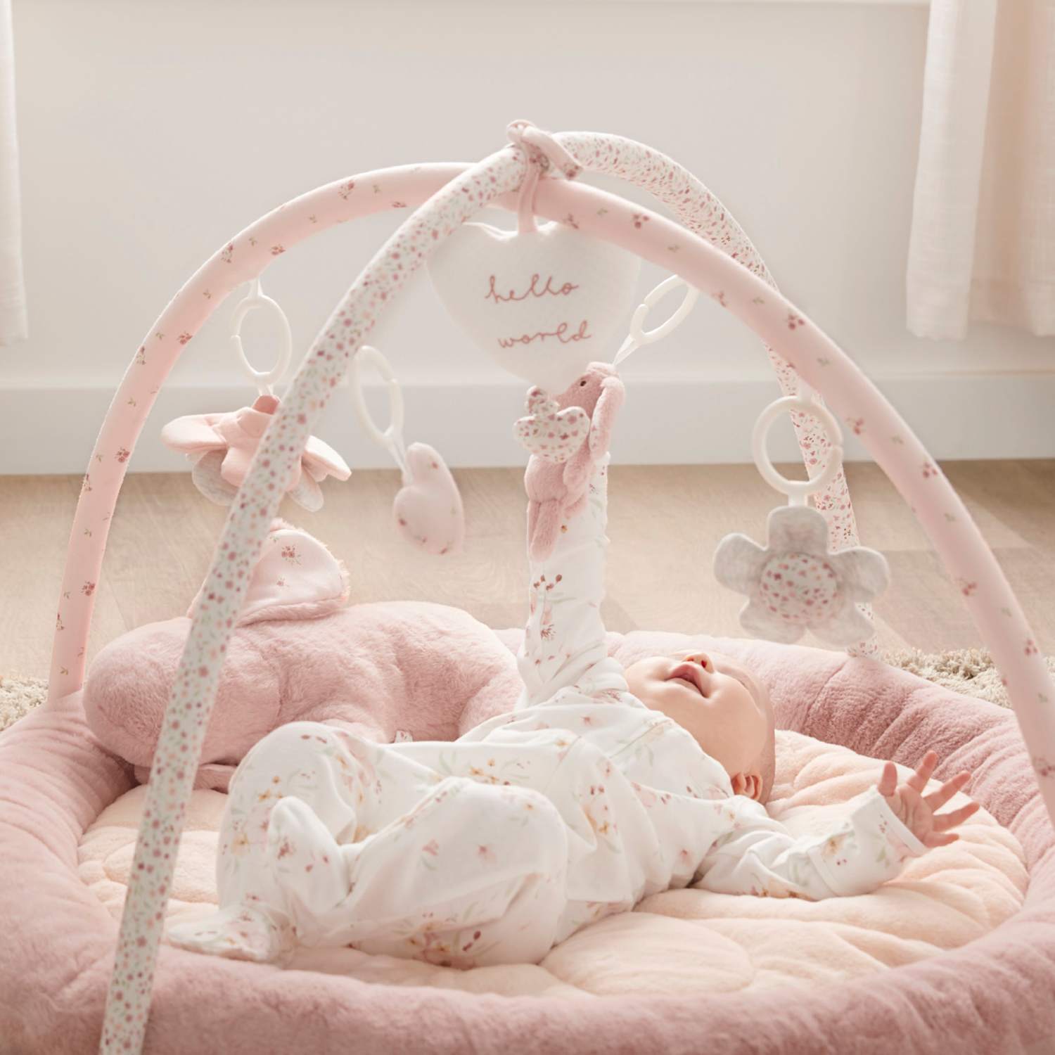 Mamas & Papas Kids Welcome to the World Playmat & Gym (7lbs) - Pink - Available at M&S