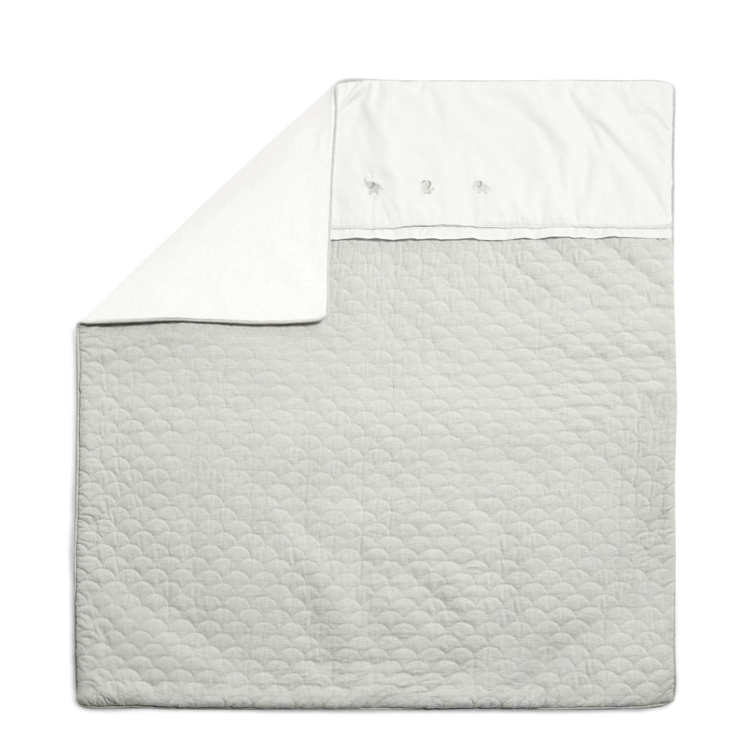 Mamas & Papas Kids Welcome to the World Elephant 2.5 Tog Cotbed Quilt - Grey - Available at M&S