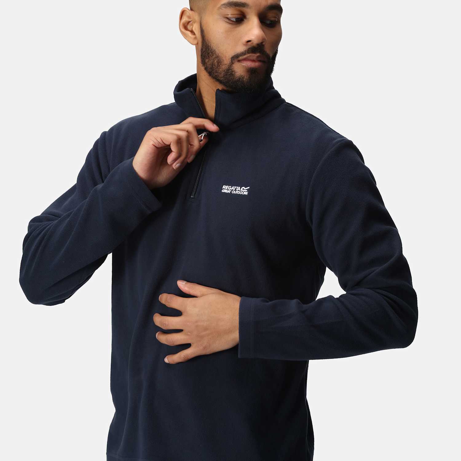 Regatta Men's Thompson Half Zip Fleece Jacket - S - Navy - Available at M&S