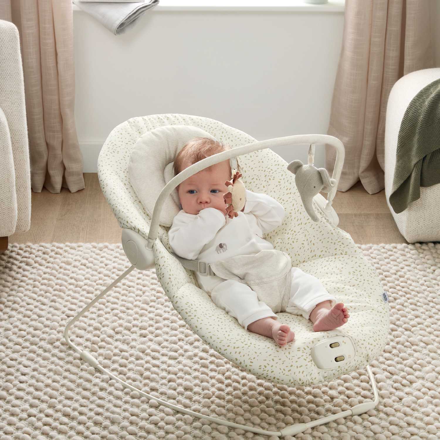 Mamas & Papas Kids Born to be Wild Capella Bouncer Cradle - Multi - Available at M&S