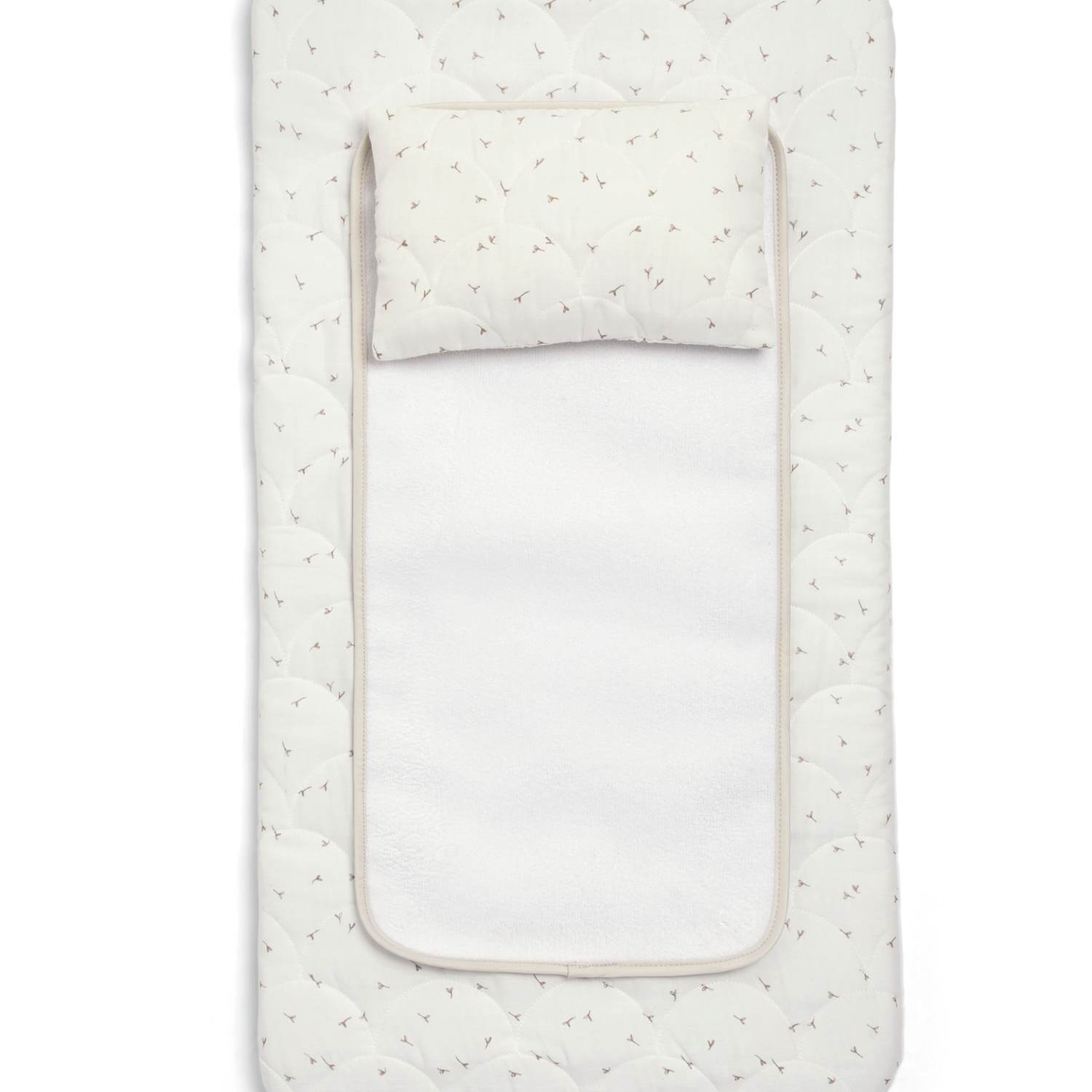 Mamas & Papas Kids Welcome To The World Seedling Luxury Changing Mat - Natural - Available at M&S