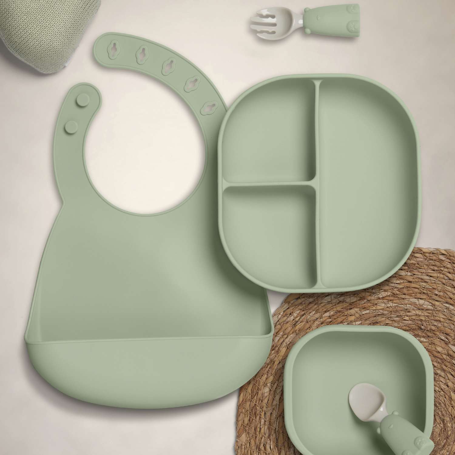 Mamas & Papas Kids 4pc Weaning Starter Set - Green - Available at M&S