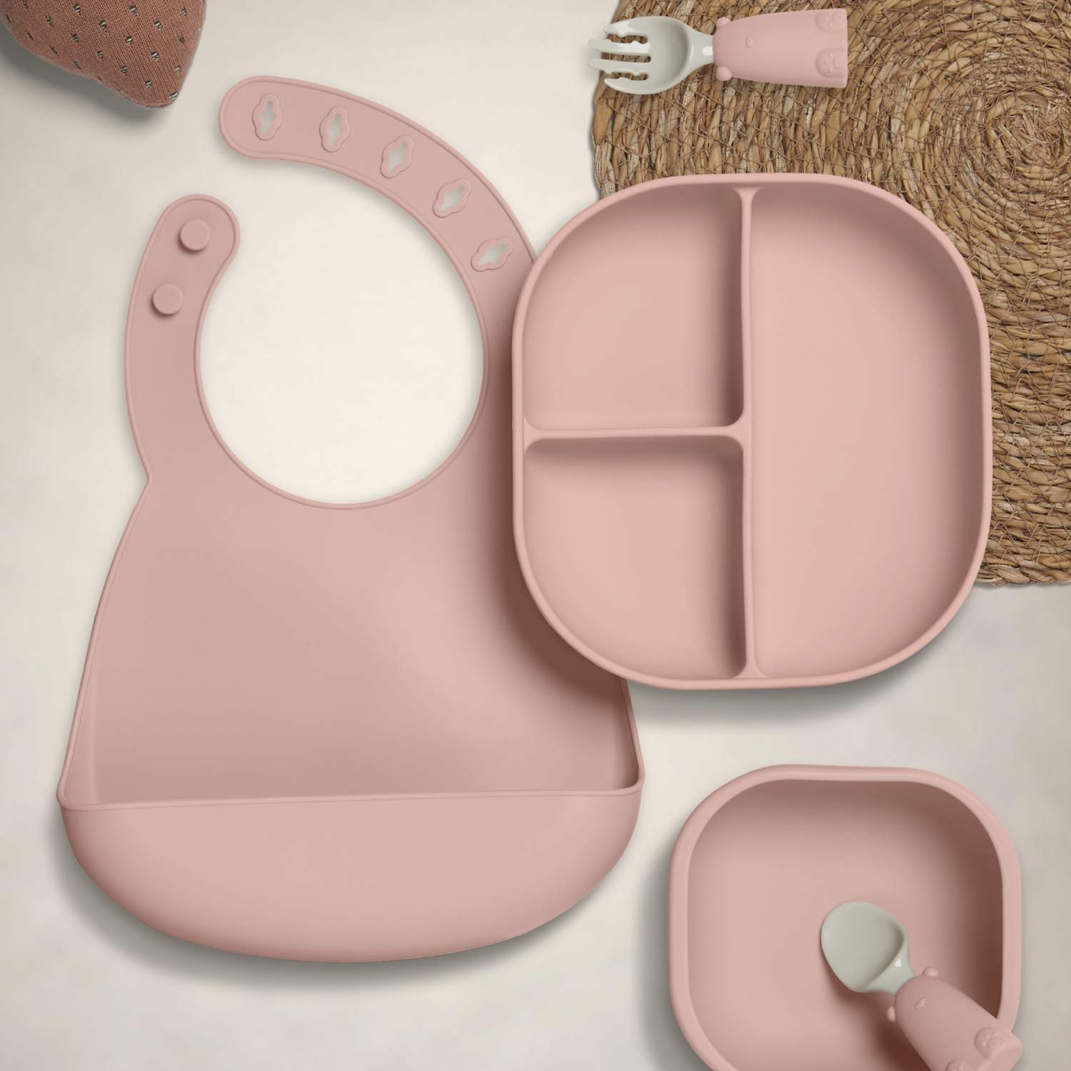 Mamas & Papas Kids 4pc Weaning Starter Set - Pink - Available at M&S