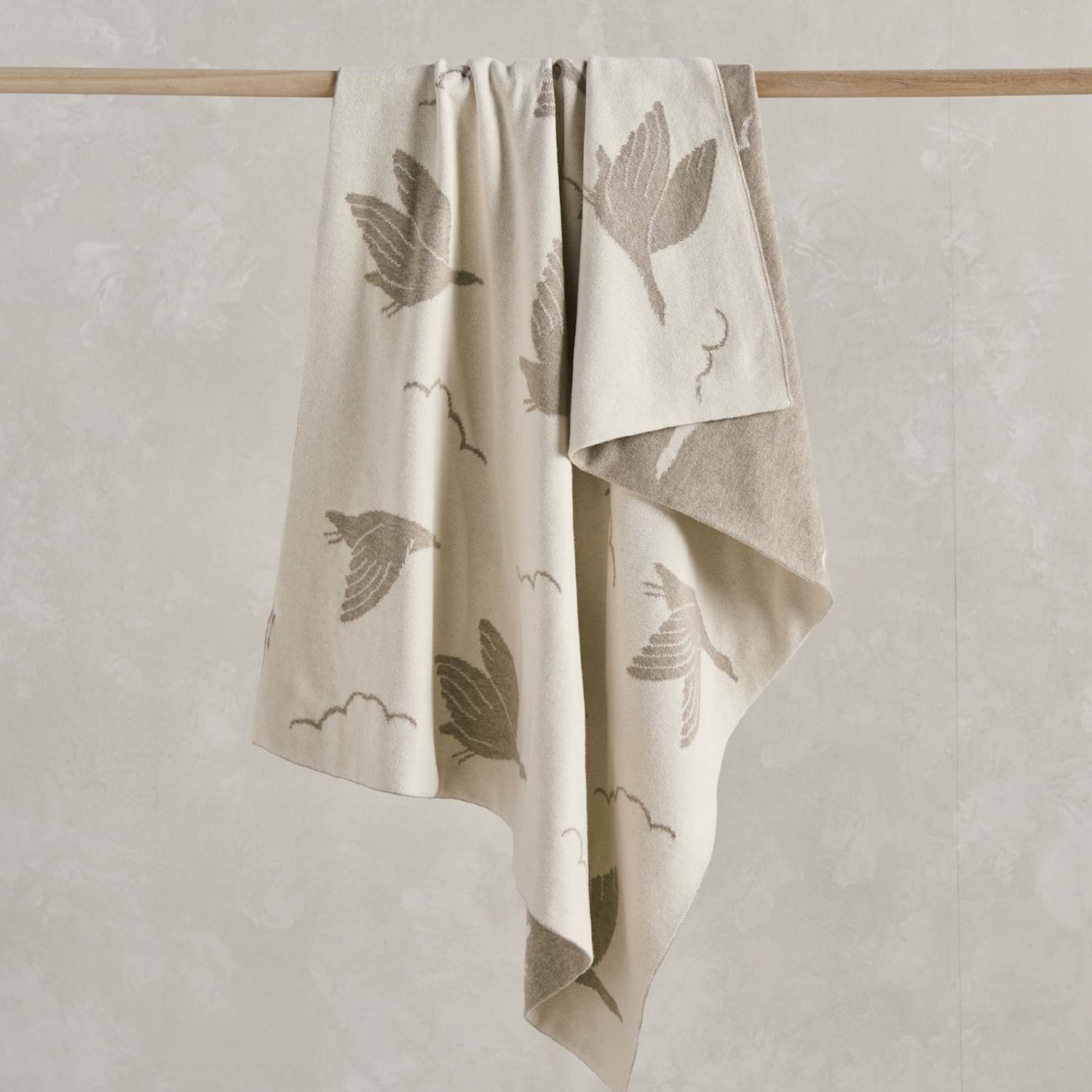 Mamas & Papas Kids Pure Cotton Knitted Shawl - Brown - Available at M&S