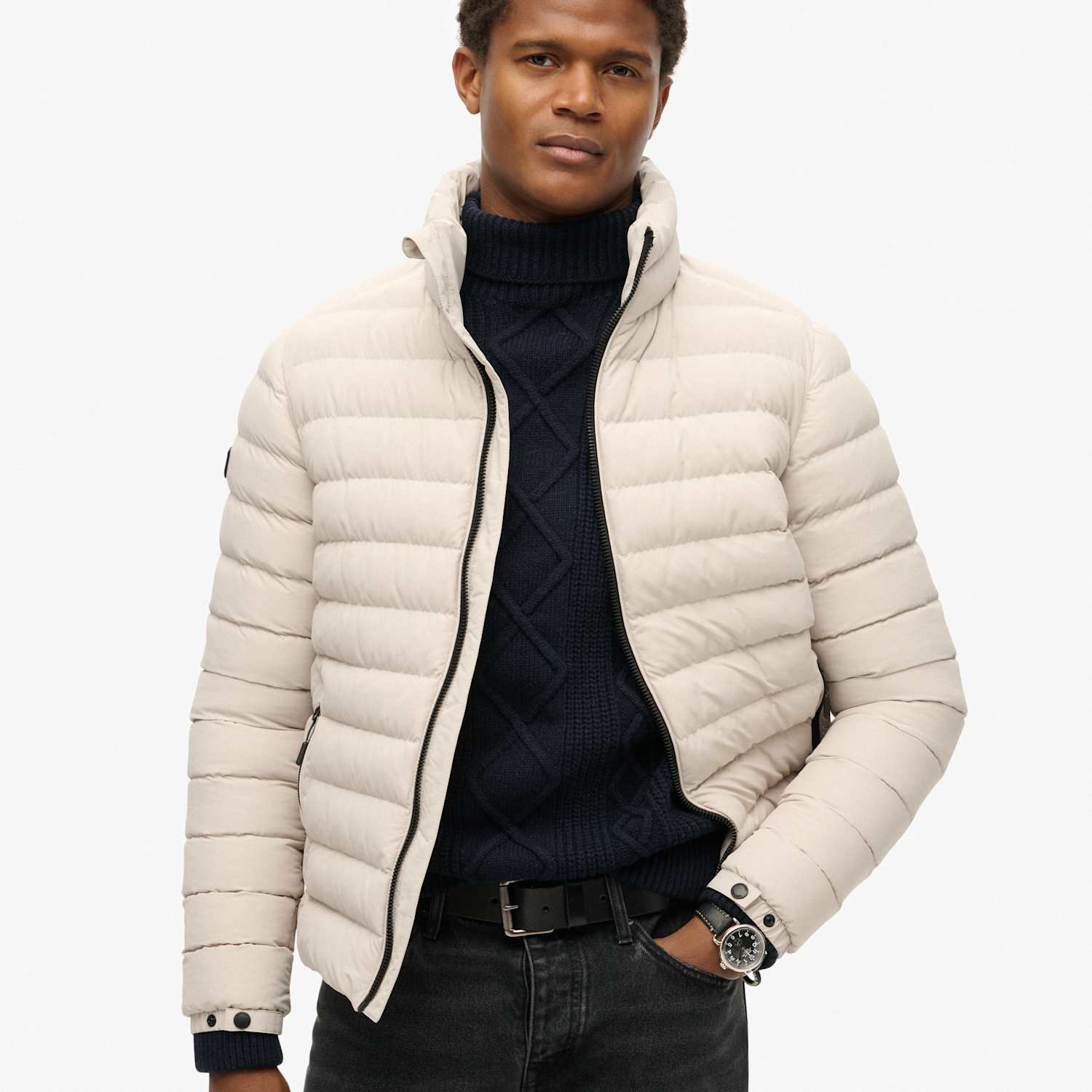 Superdry & Co Men's Fuji Padded Jacket - L - Beige - Available at M&S