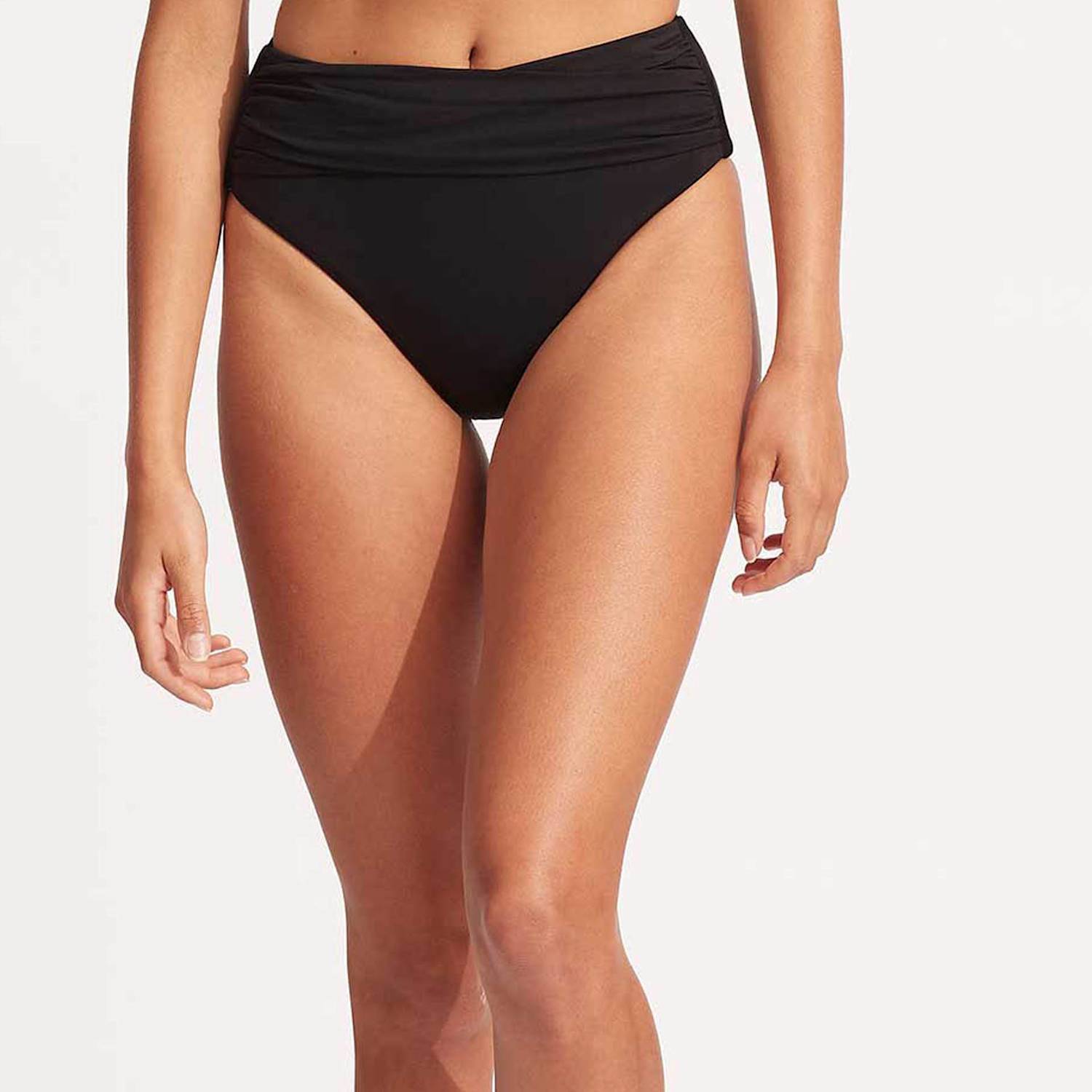 Seafolly Women's Collective High Waisted High Leg Bikini Bottoms - 16 - Black - Available at M&S
