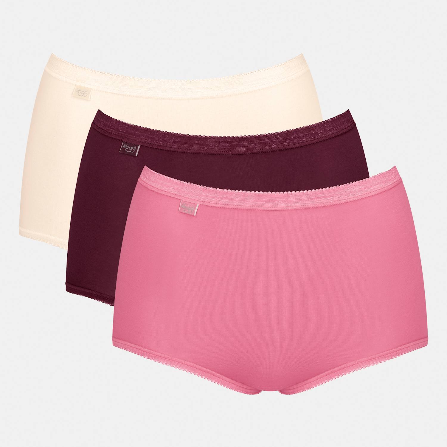 Sloggi Women's 3pk High Waisted Full Briefs - 20 - Multi - Available at M&S