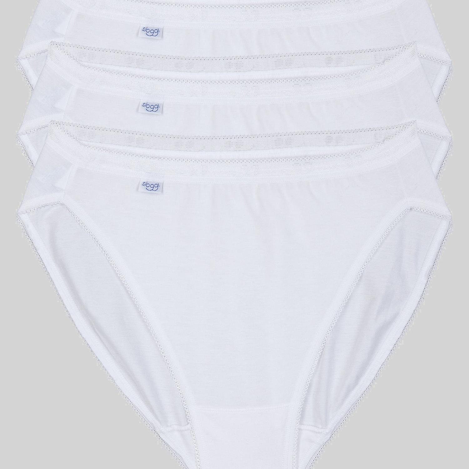 Sloggi Women's 3pk Cotton Rich Tai Briefs - 14 - White - Available at M&S