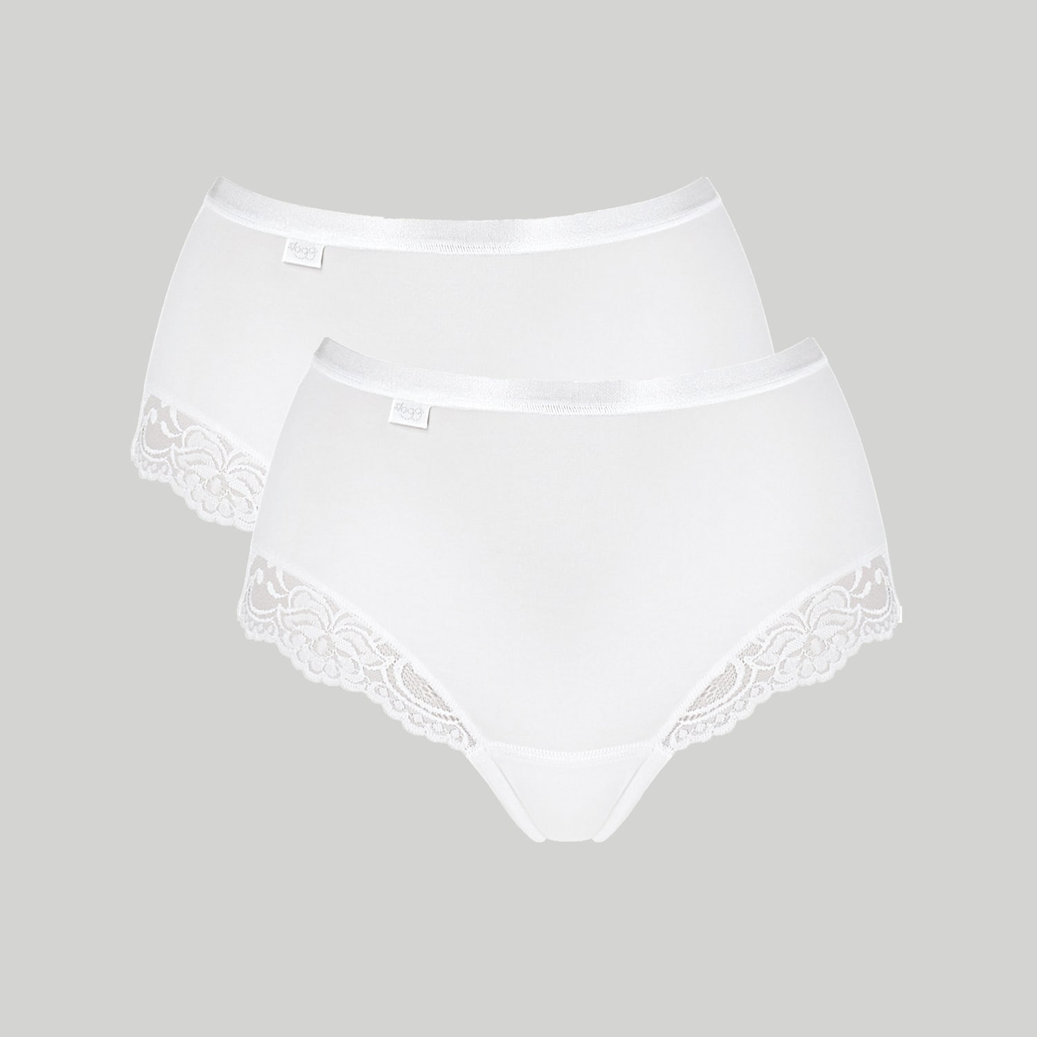 Sloggi Women's 2 Pack Romance Full Briefs - 10 - White - Available at M&S