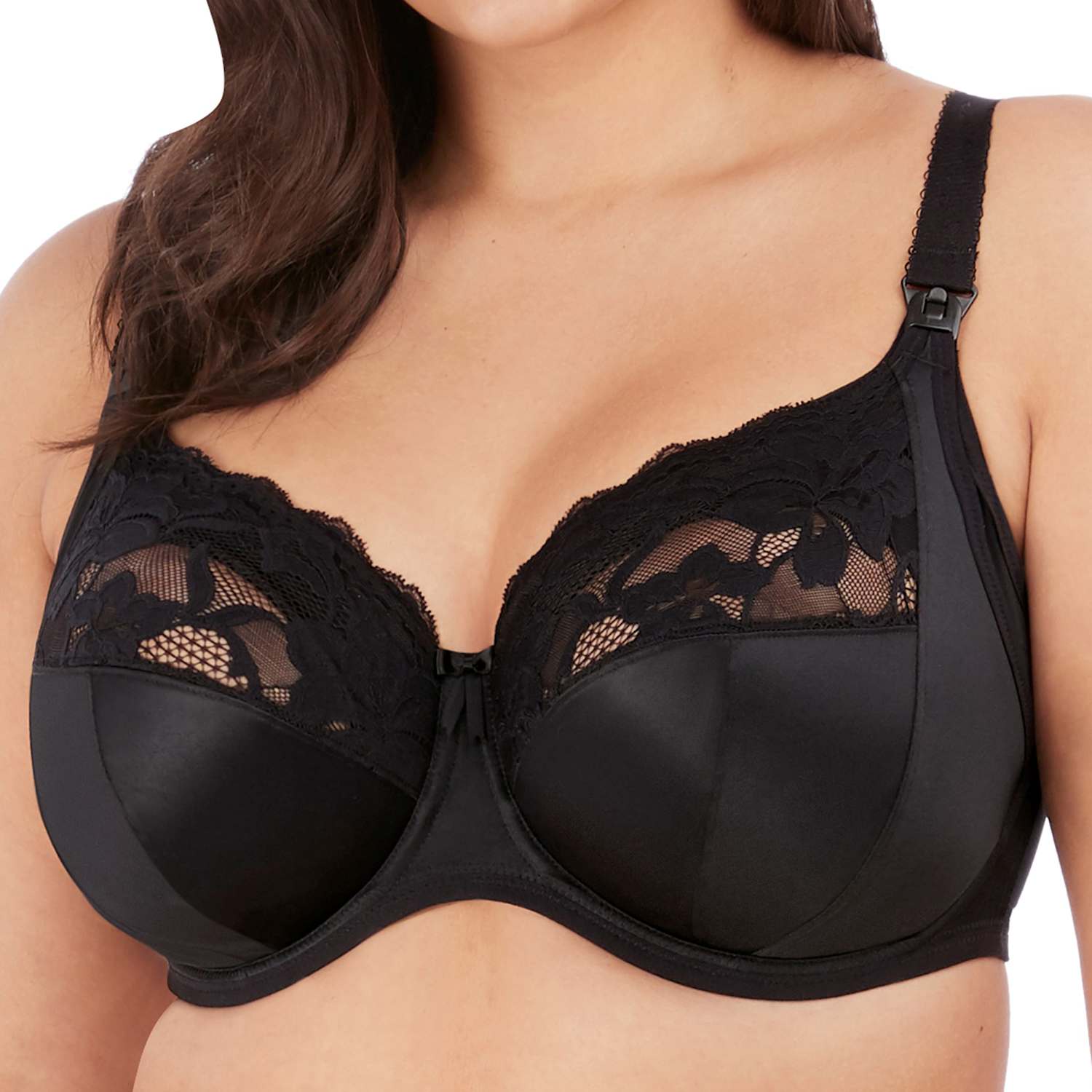 Elomi Women's Molly Lace Wired Nursing Bra F-KK - 44G - Black - Available at M&S