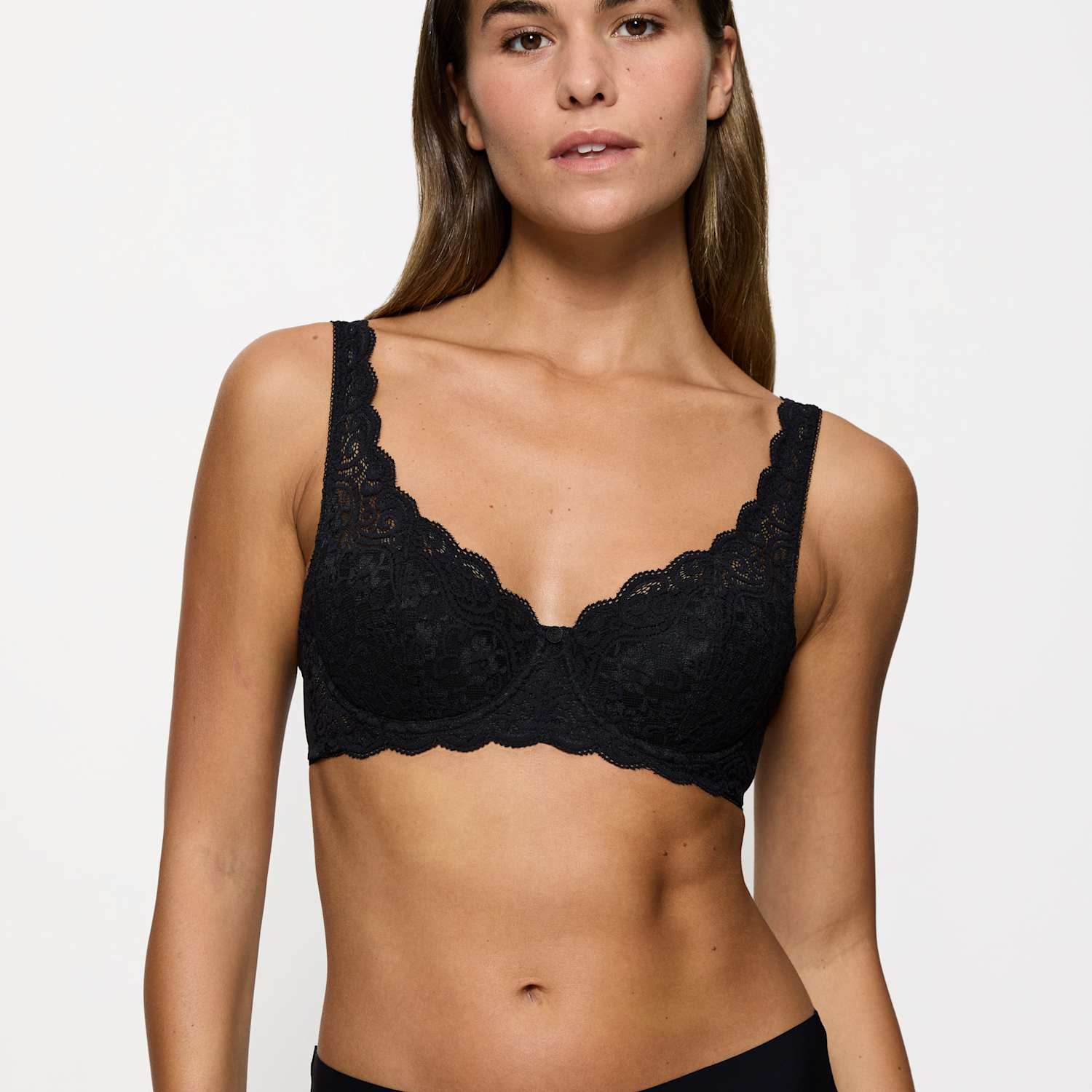 Triumph Women's Amourette Lace WHP Wired Half Padded Bra A-E - 34B - Black - Available at M&S