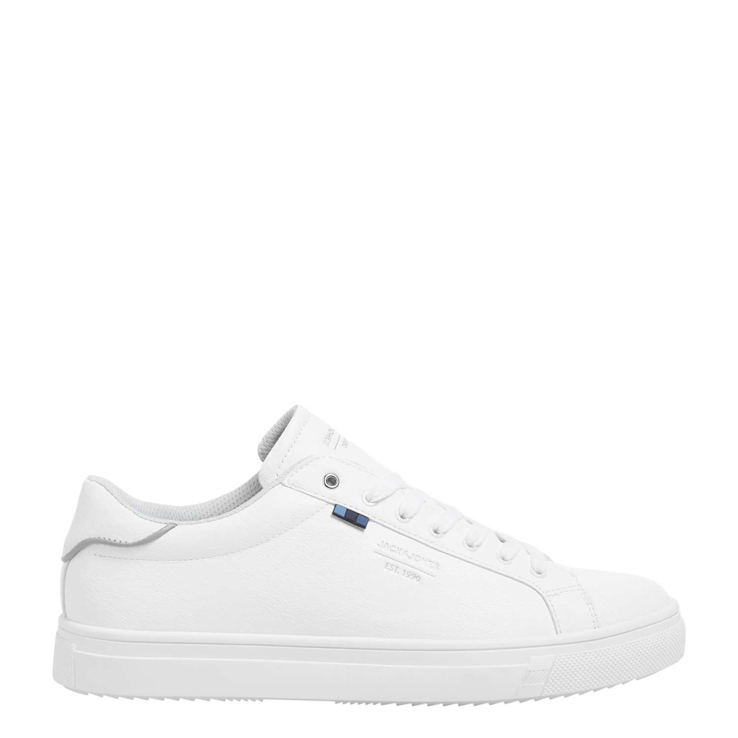 Jack & Jones Men's Lace Up Trainers - 11 - White/White - Available at M&S