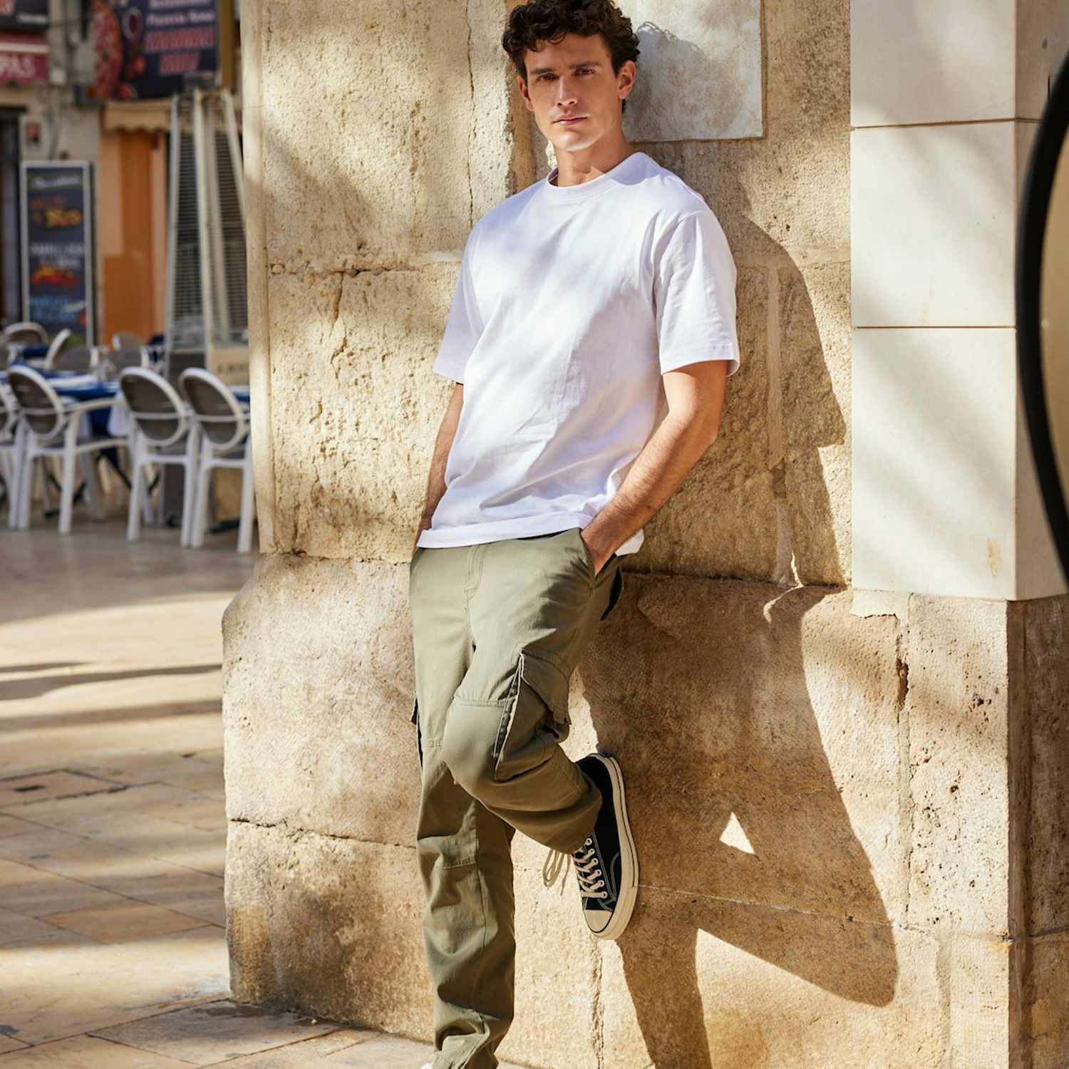 Only & Sons Men's Cotton Crew Neck T-Shirt - XL - White - Available at M&S