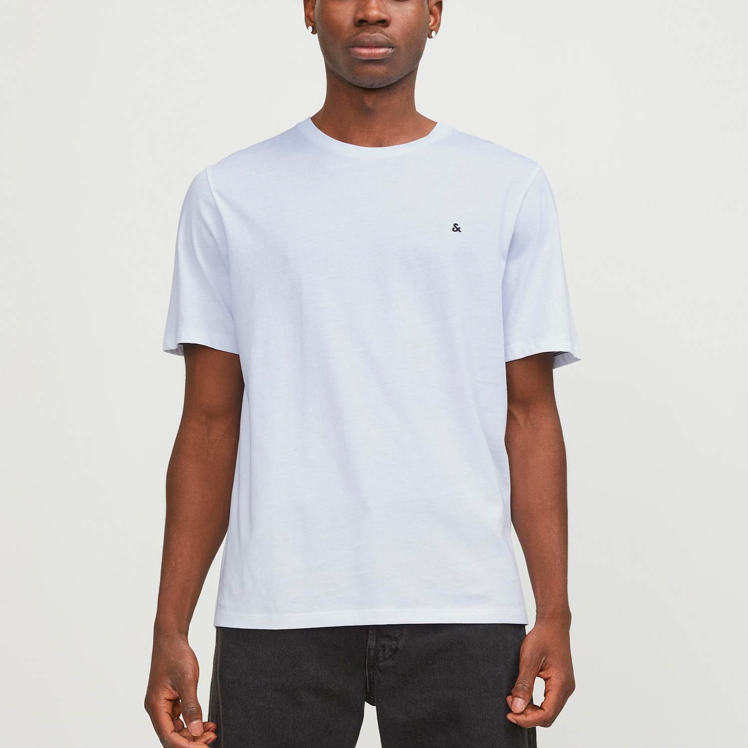 Jack & Jones Men's Pure Cotton T-Shirt - L - White - Available at M&S