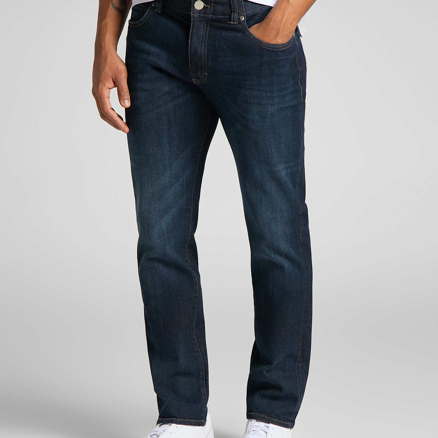 Lee Men's Straight Fit XM 5 Pocket Jeans - 32/32in - Dark Blue Denim - Available at M&S