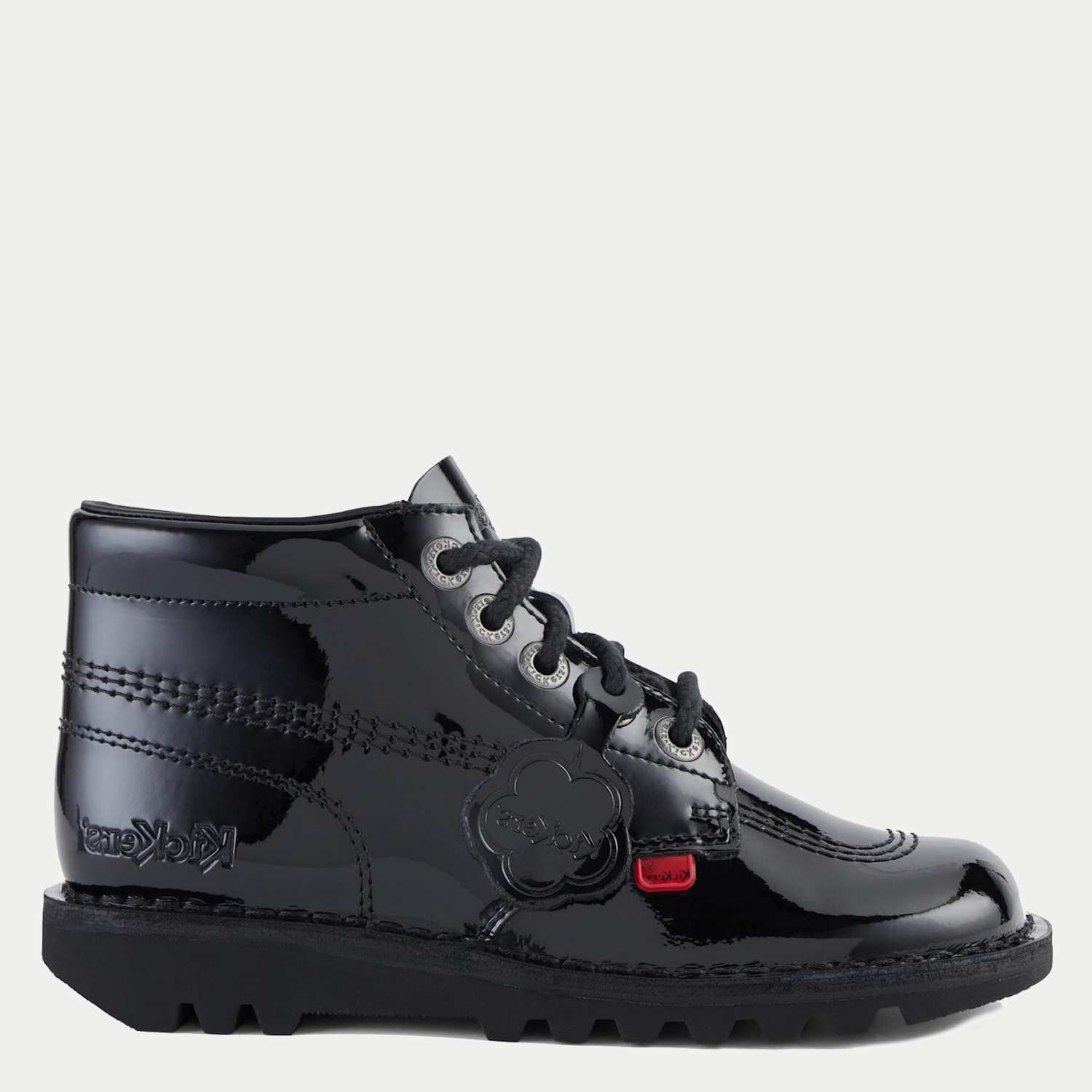 Kickers Girls Patent School Shoes - 6 - Black Patent - Available at M&S