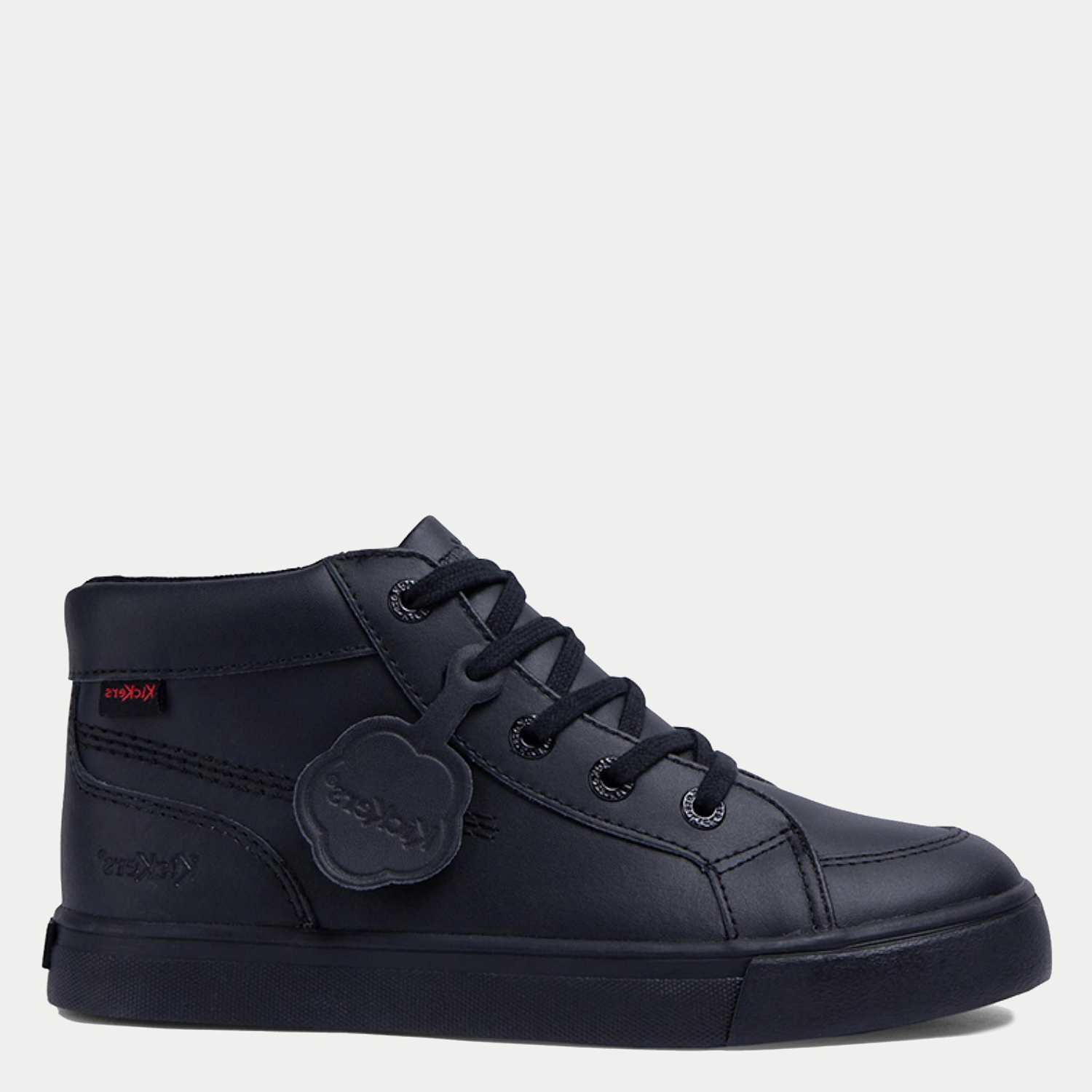 Kickers Kids Leather High Top School Shoes - 6 - Black - Available at M&S