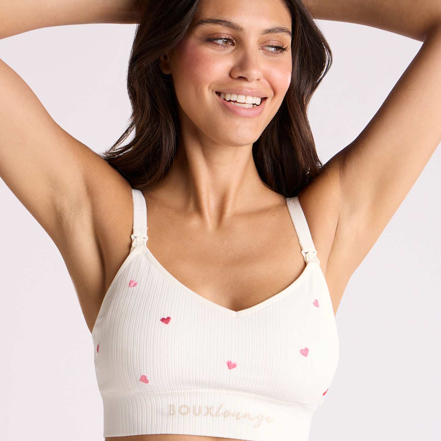 Boux Avenue Women's Embroidered Maternity Nursing Bralette - Small - Ivory Mix - Available at M&S