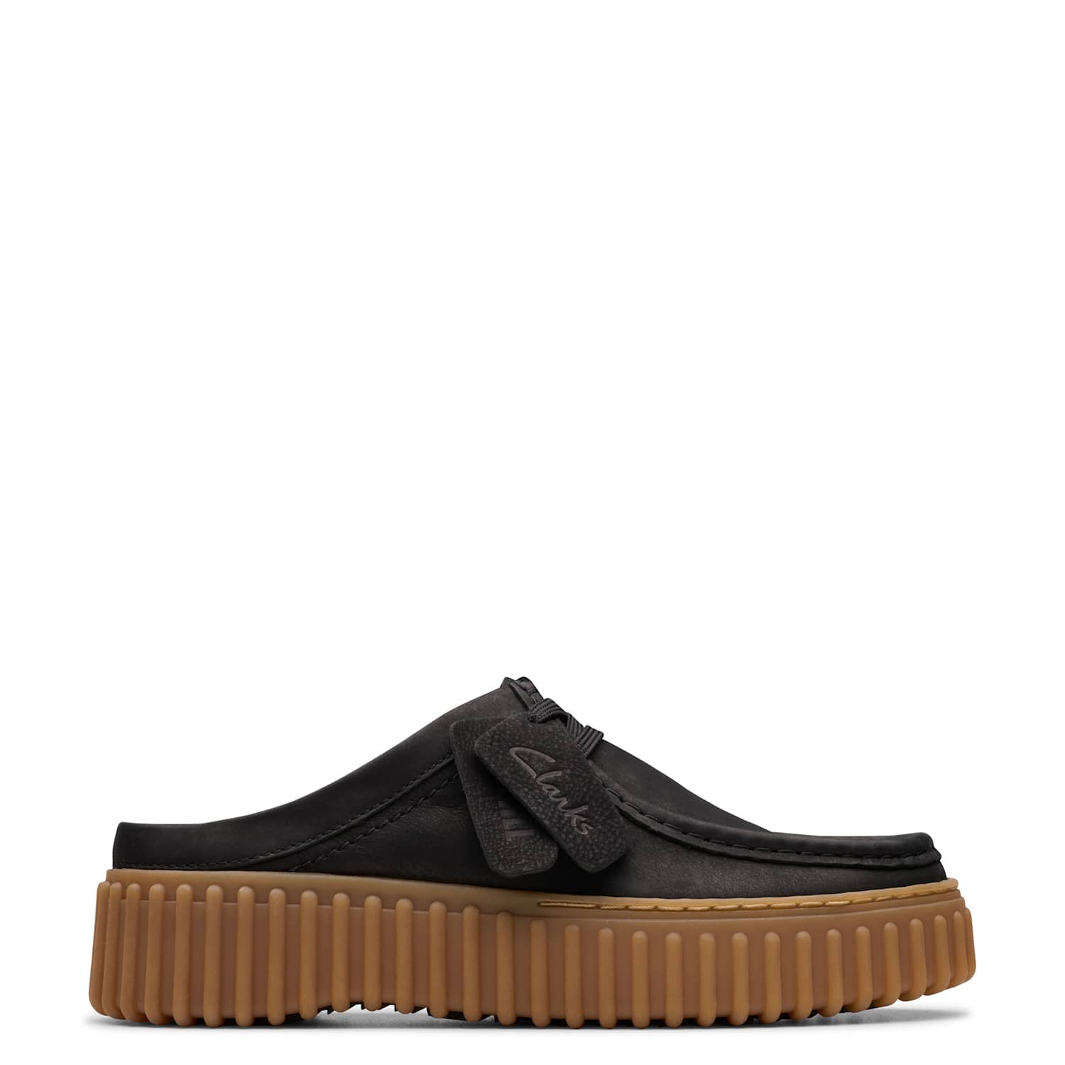 Clarks Women's Torhill Leather Flatform Mules - 6½ - Black - Available at M&S