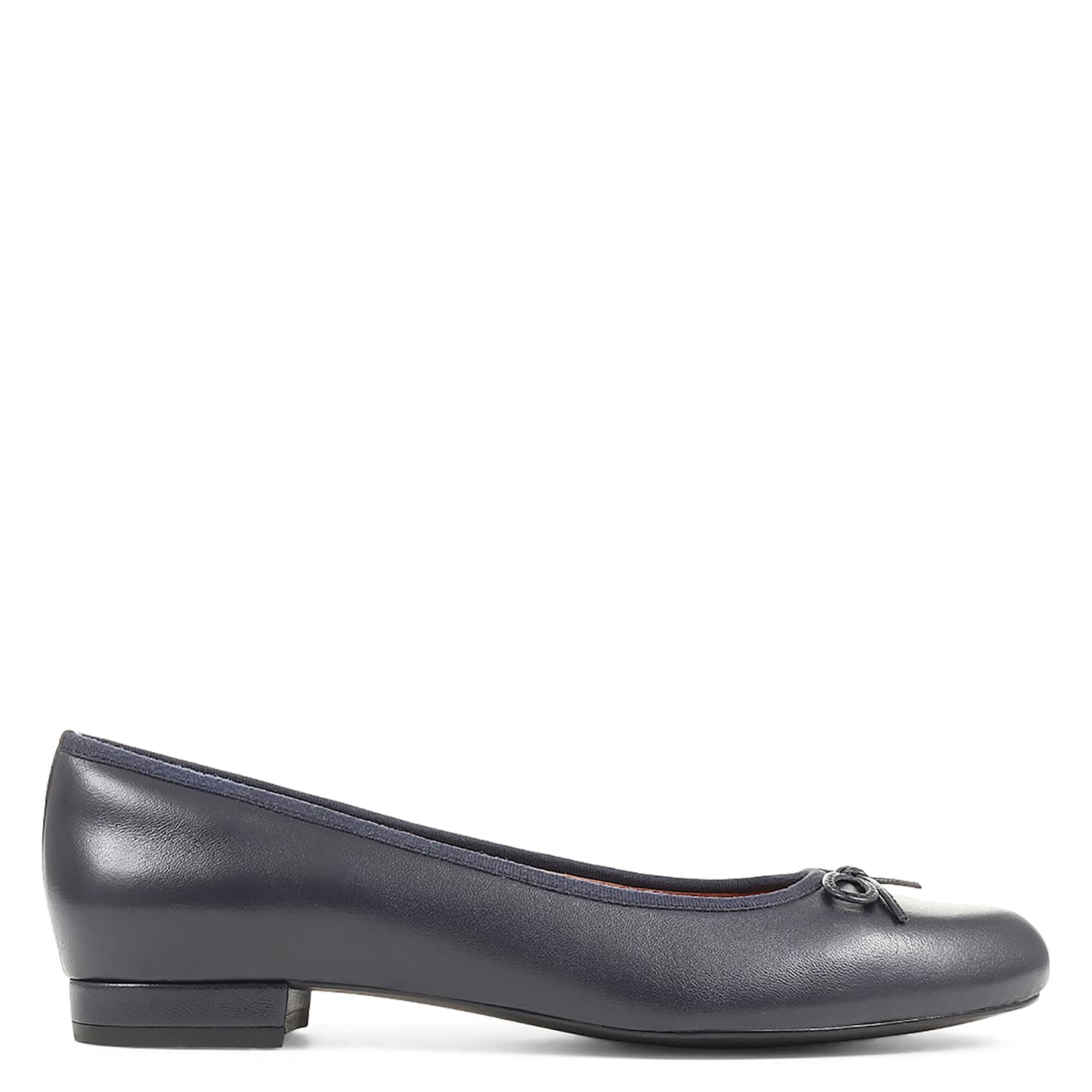 Jones Bootmaker Women's Leather Flat Ballet Pumps - 4 - Navy - Available at M&S