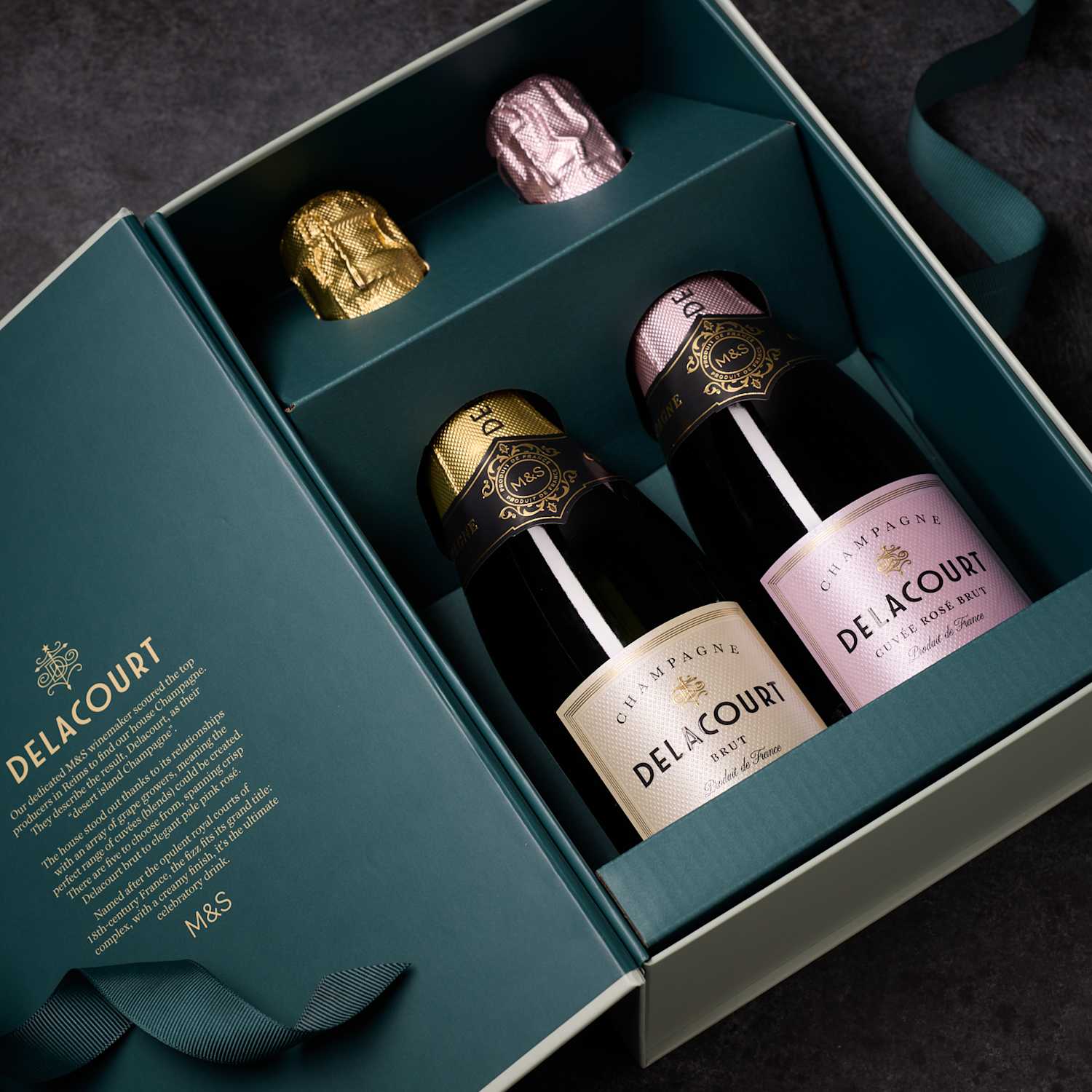 M&S Hampers Delacourt Champagne Half Bottles Gift