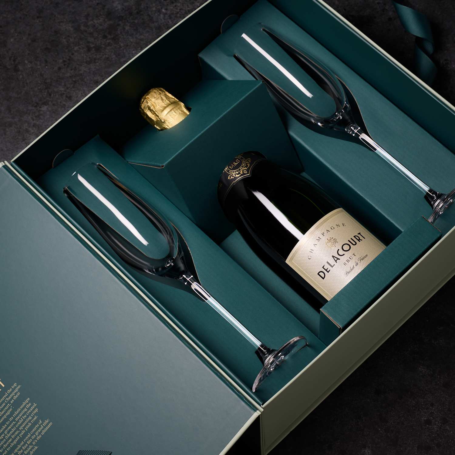 M&S Hampers Delacourt Champagne & Glasses Gift
