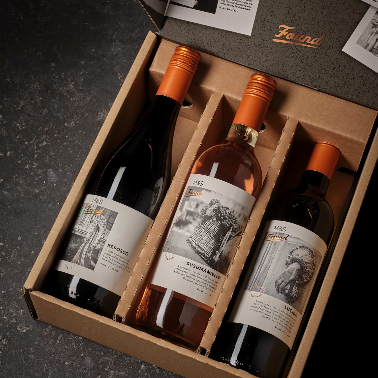 M&S Hampers Found Italian Wine Trio Gift