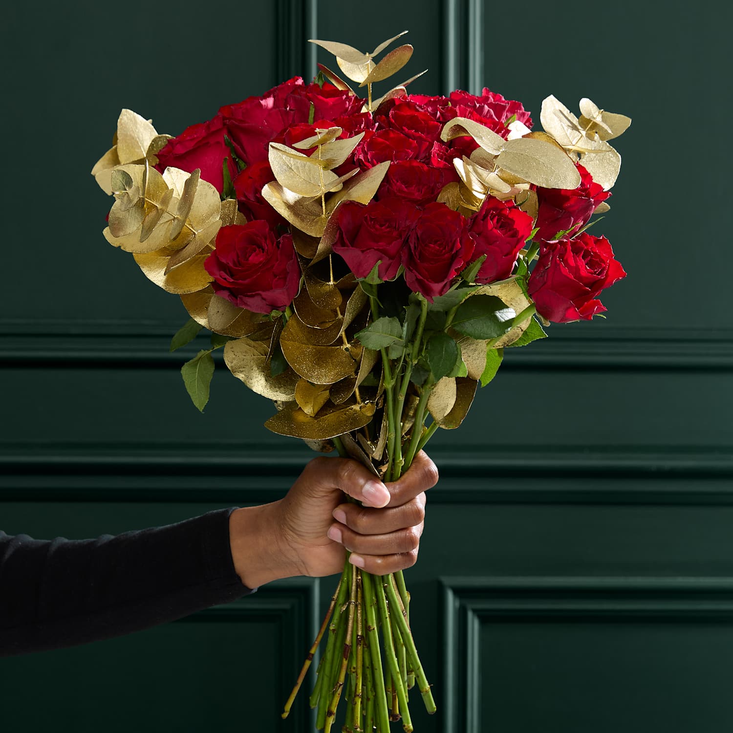 M&S Flower Market Festive Red Rose & Eucalyptus Bouquet