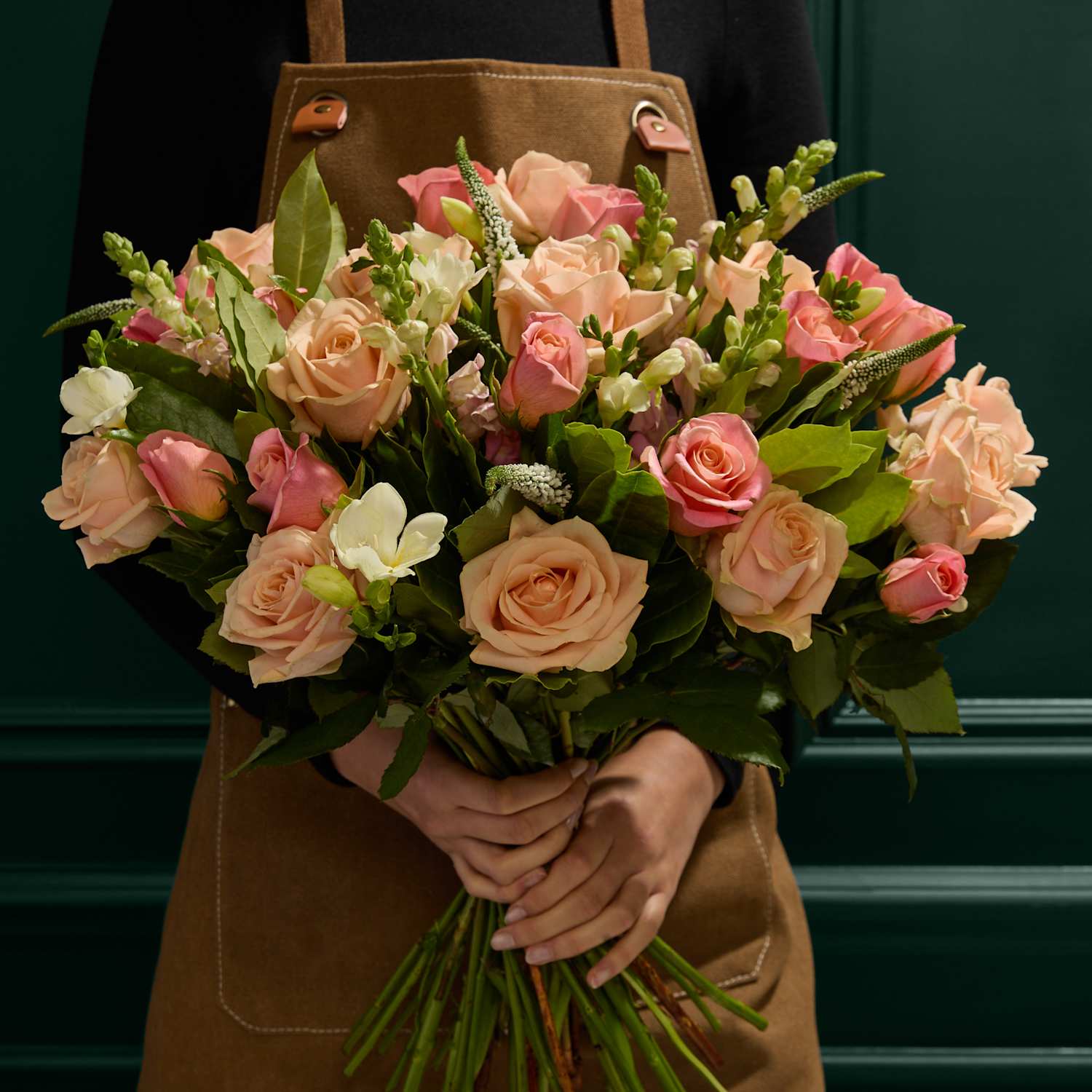 M&S Flower Market Peach Rose & Freesia Bouquet