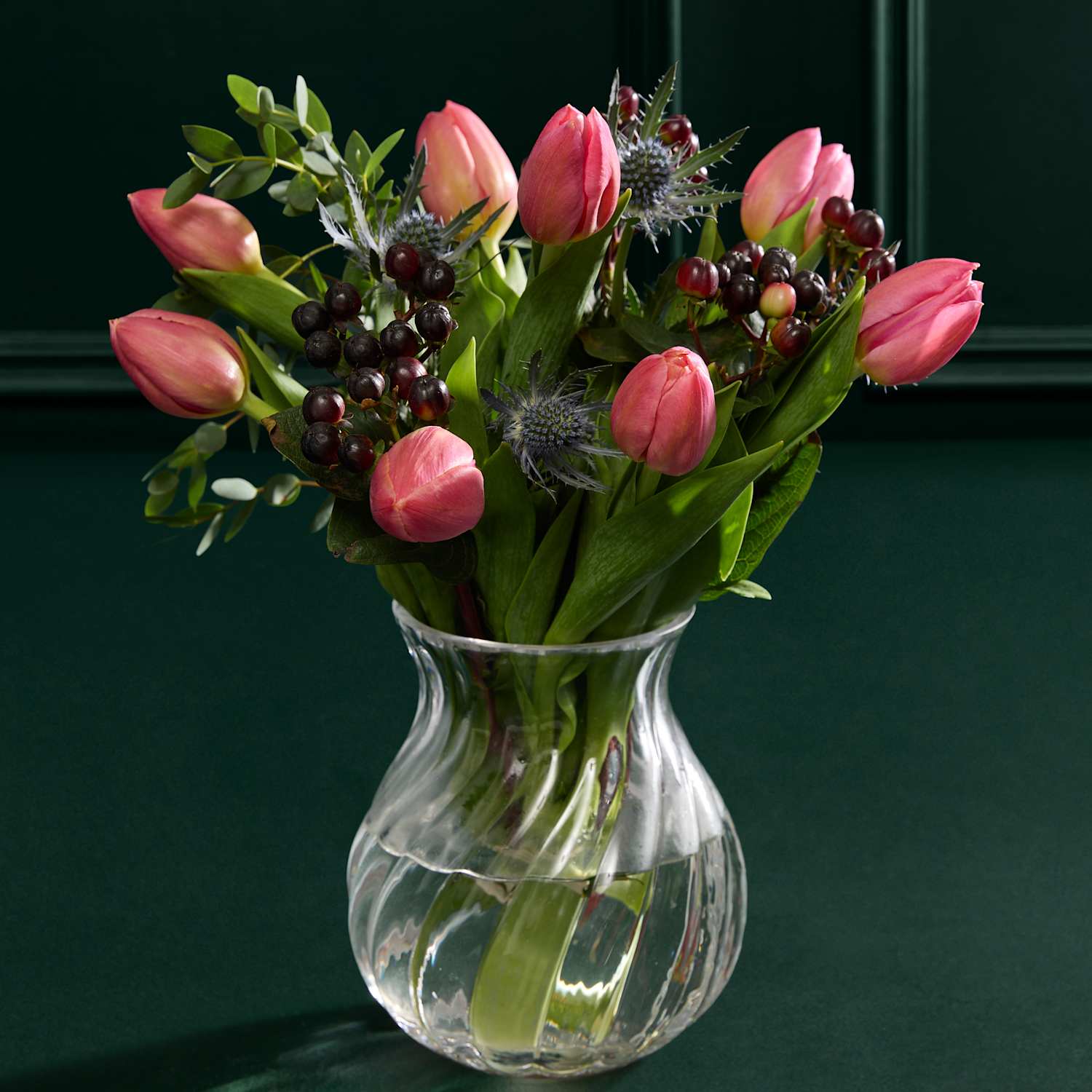 M&S Flower Market Tulips Bouquet with Vase