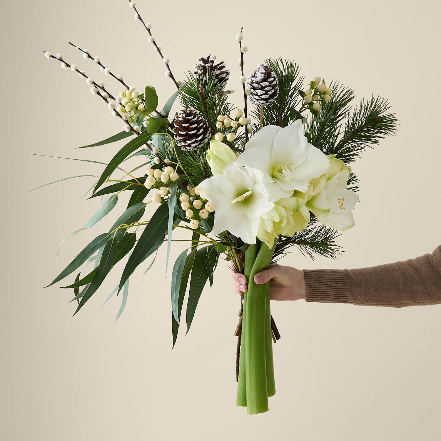 M&S X Kelly Hoppen Festive White Amaryllis Bouquet
