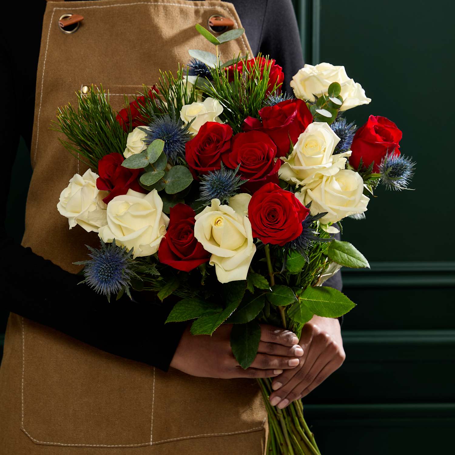 M&S Flower Market Festive Red & White Rose Bouquet