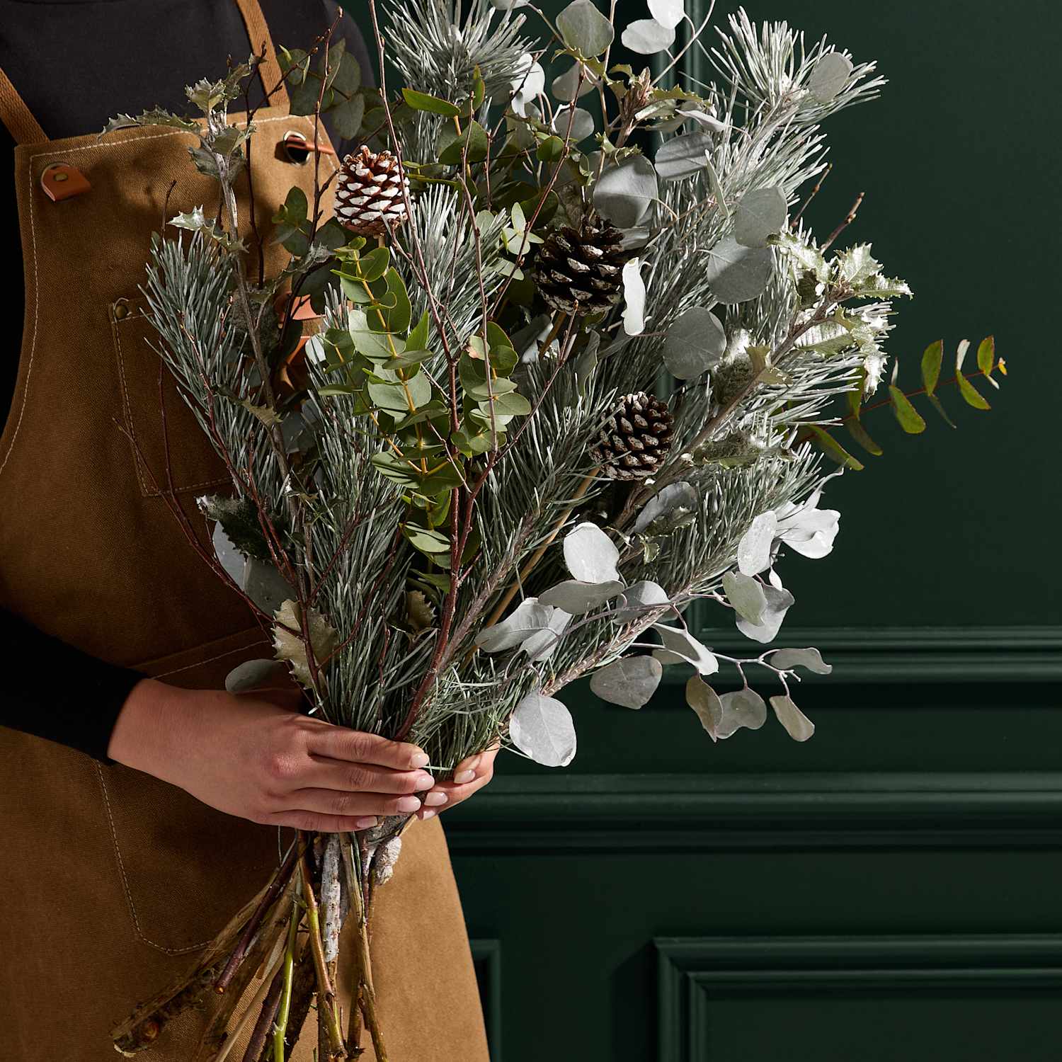 M&S Flower Market Festive Snowy Foliage Abundance Bouquet