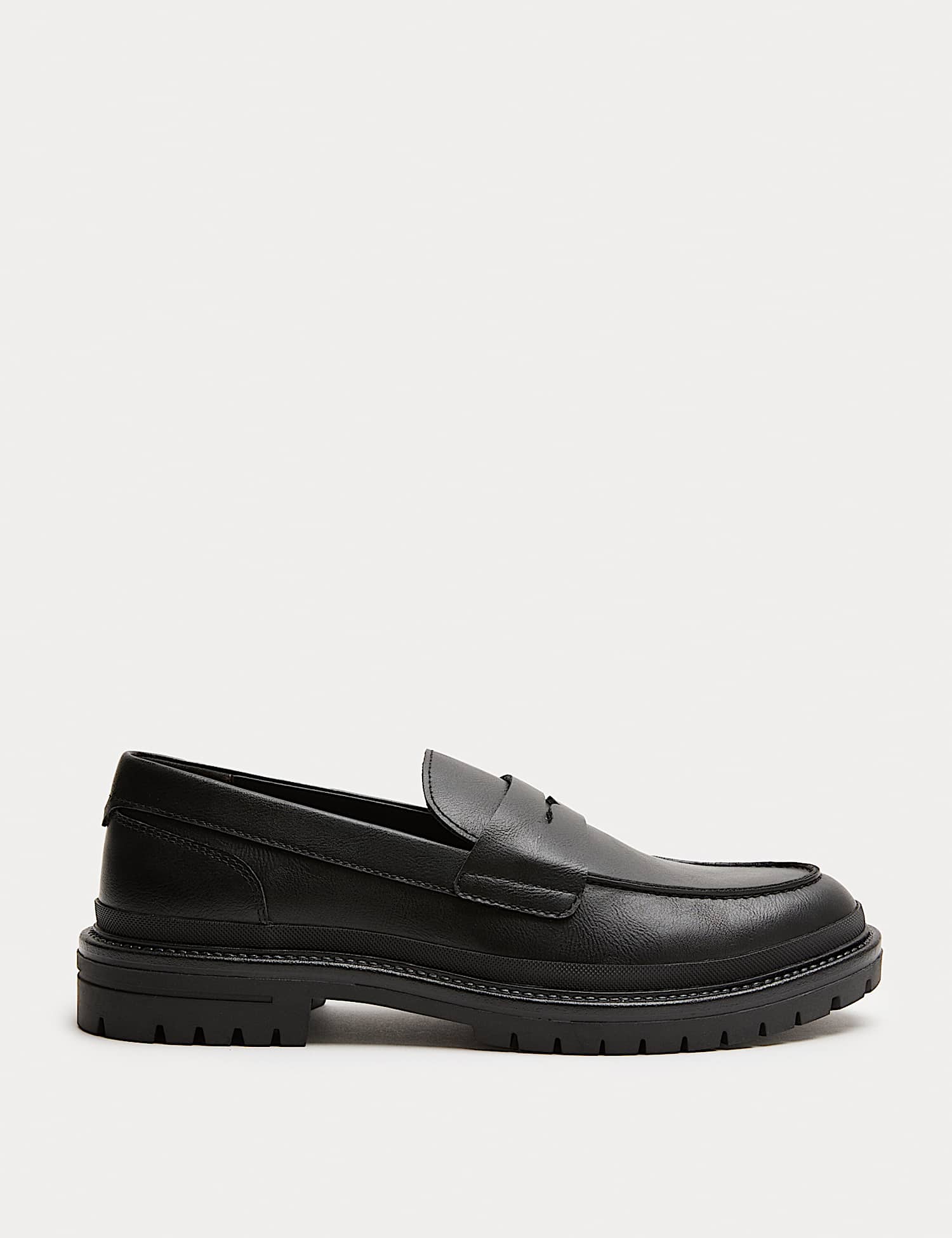 Mens M&S Slip-On Loafers, Black