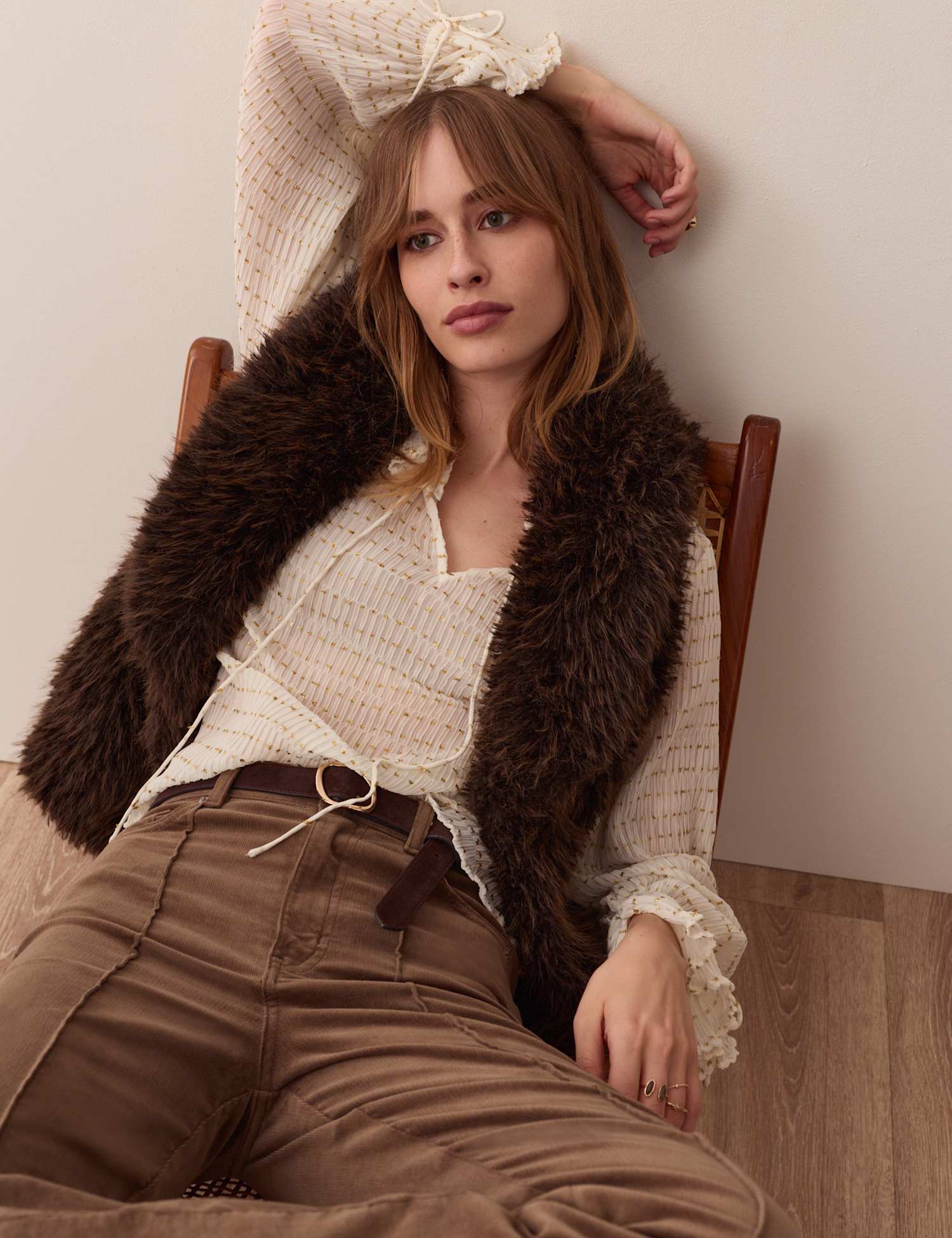 Faux Fur Reversible Zip Up Gilet by Roman at M&S