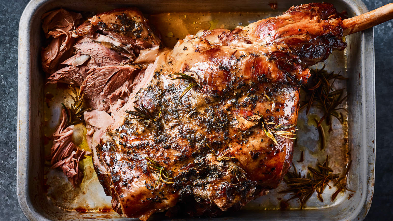 Slow Cooked Leg of Lamb With Port Red Wine Jus (Serves 8) | M&S IE