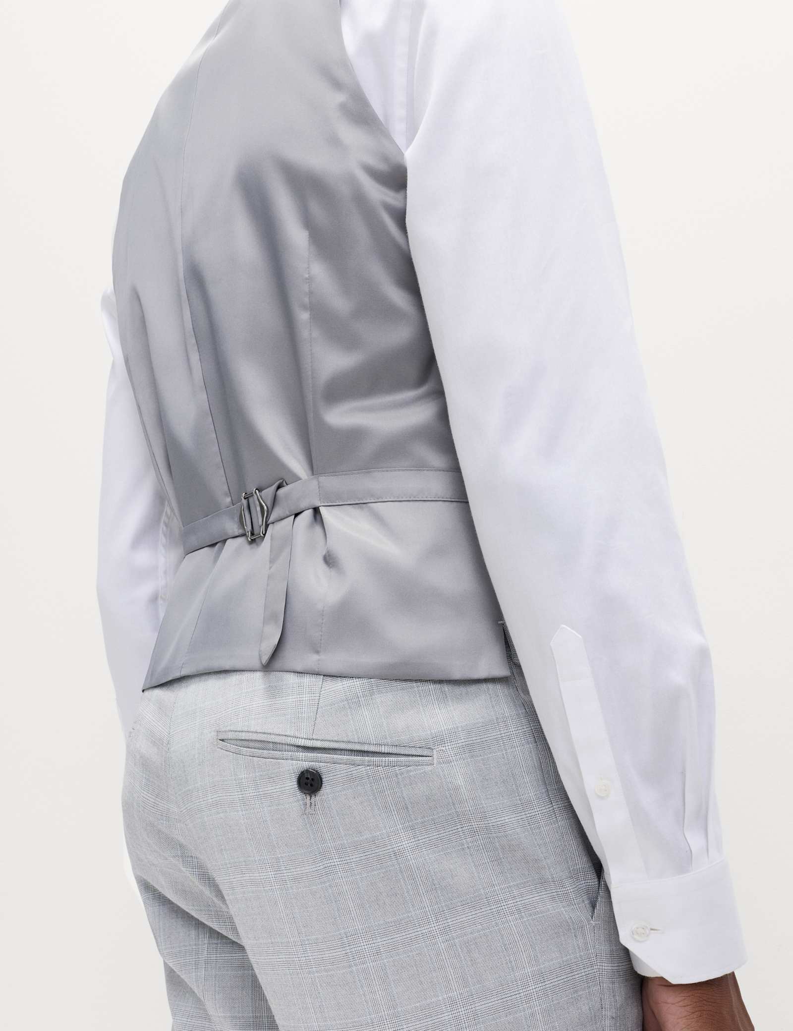 3 Piece Regular Fit Check Stretch Suit - image 4