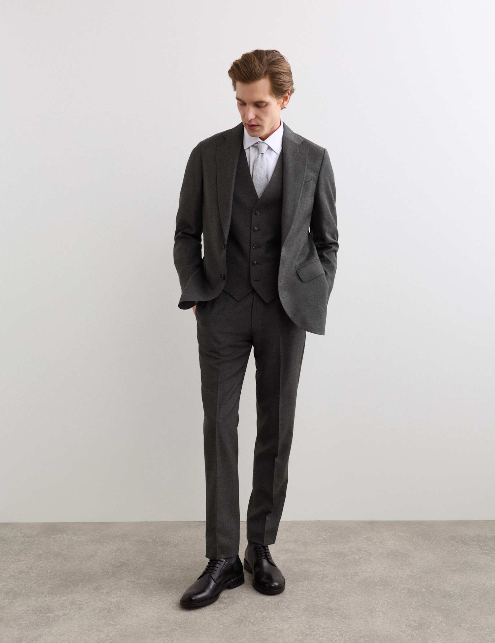 3 Piece Tailored Fit Pure Wool Suit - image 4