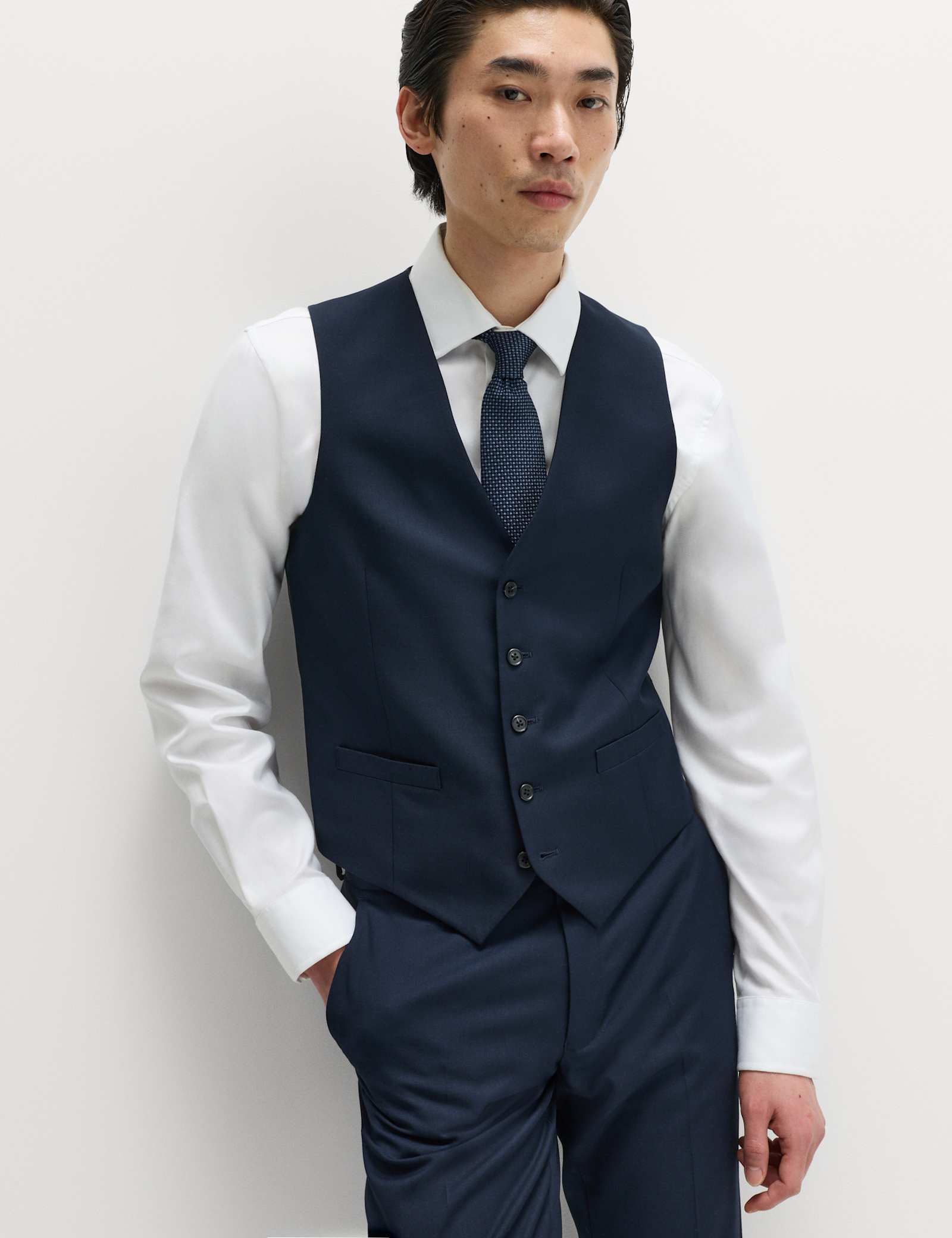 3 Piece Tailored Fit Stretch Suit - image 5