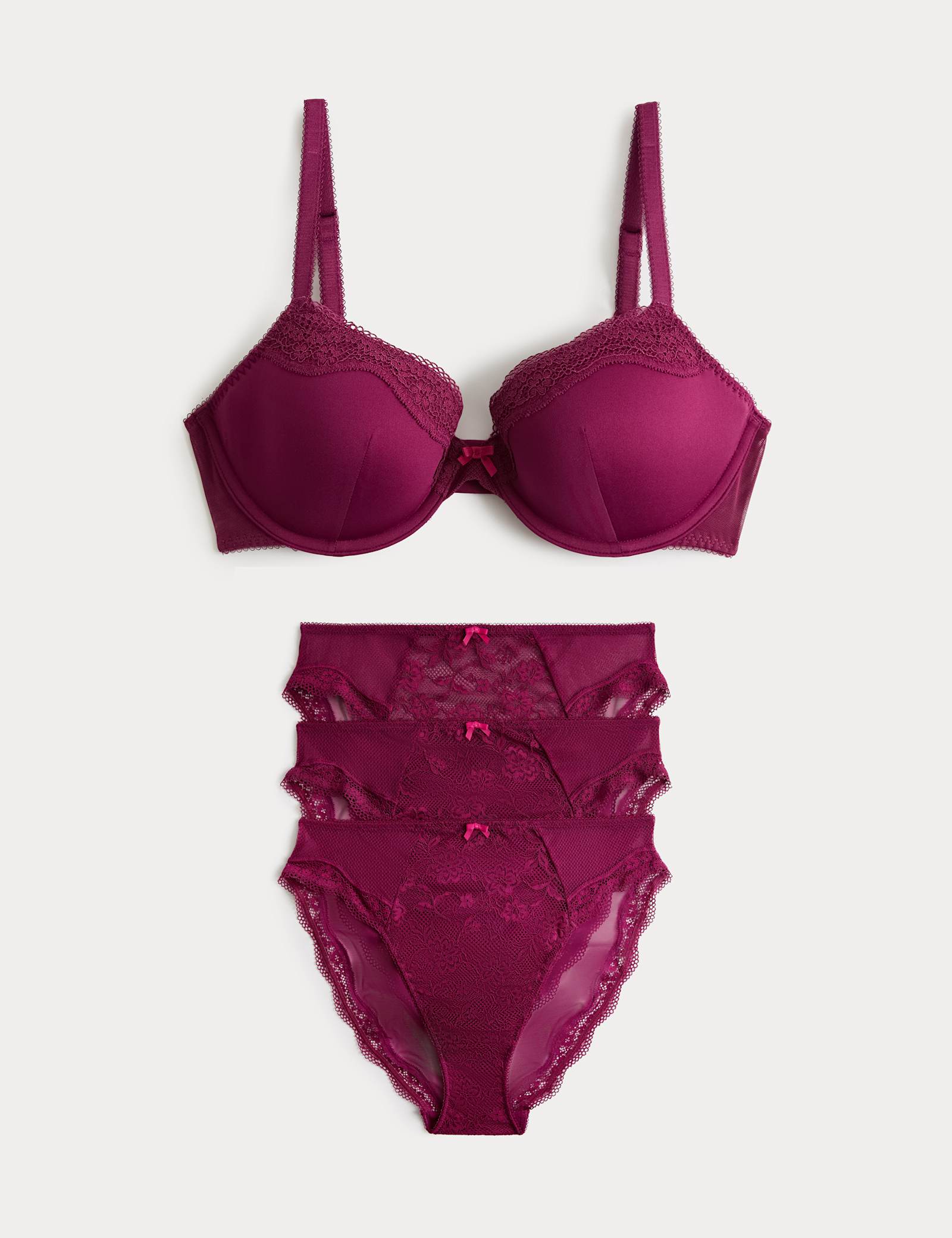 Jasmine Lace Wired Demi Cup Bra Set A-E - image 5