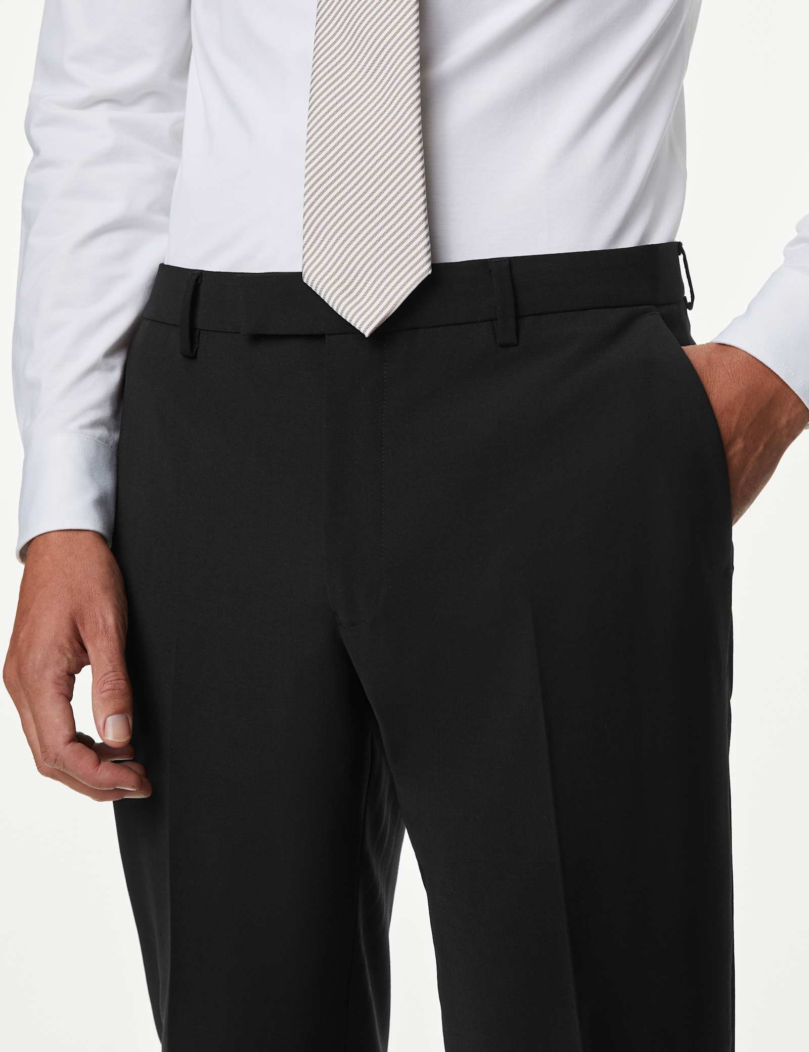 2 Piece Slim Fit Wool Blend Stretch Suit - image 5
