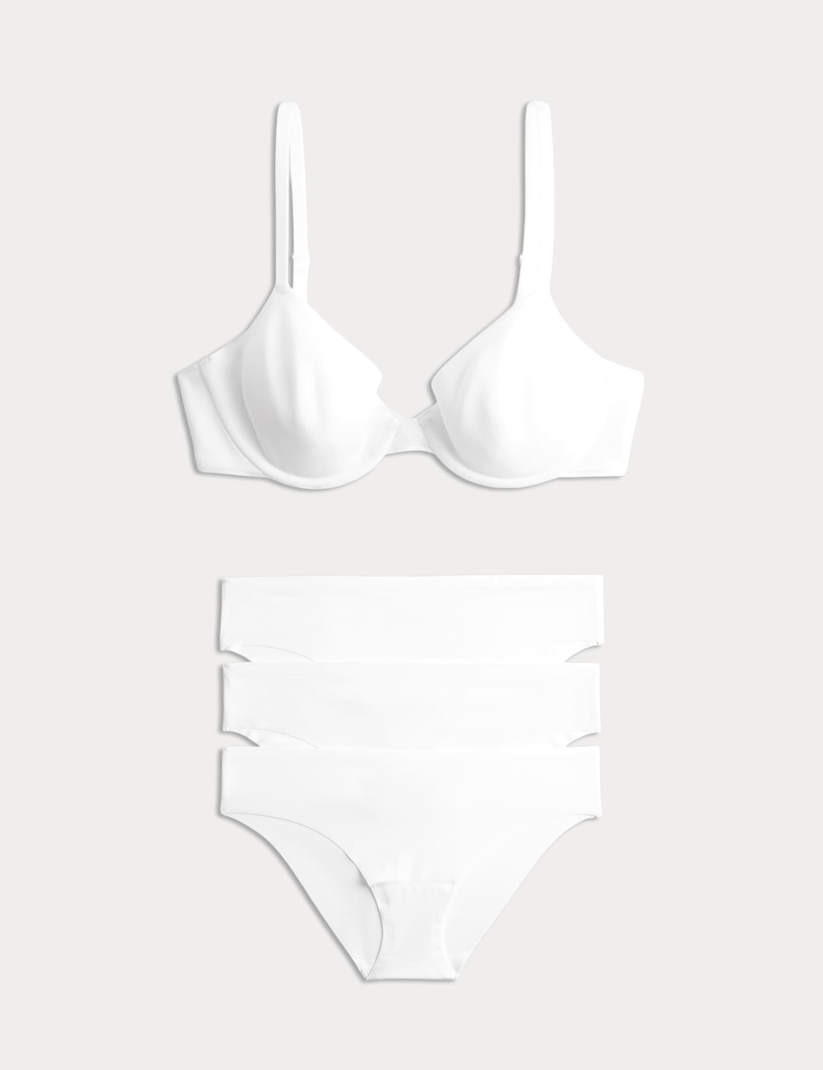 Body Invisibles Non-Padded Wired Demi Cup Bra Set A-E - image 2