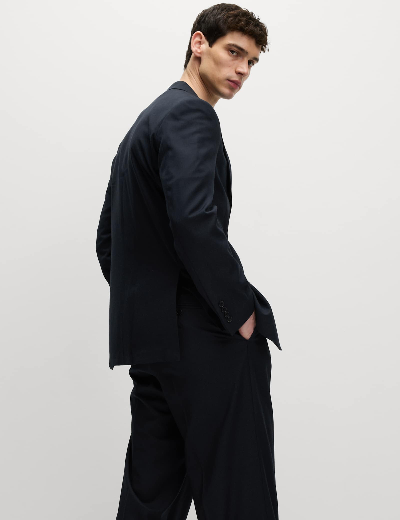 2 Piece Relaxed Fit Stretch Suit - image 3