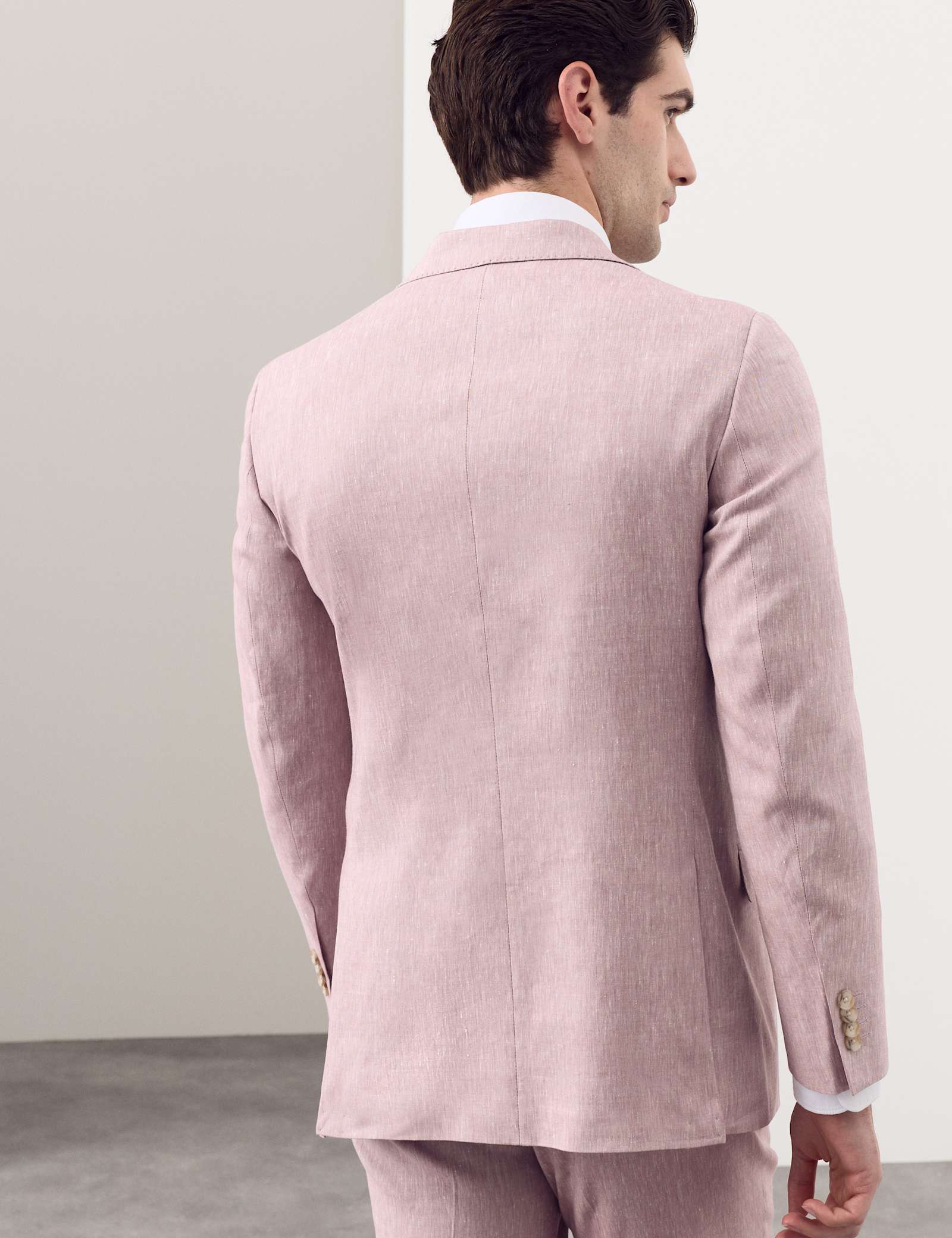 2 Piece Tailored Fit Italian Performance Linen Blend Suit - image 5