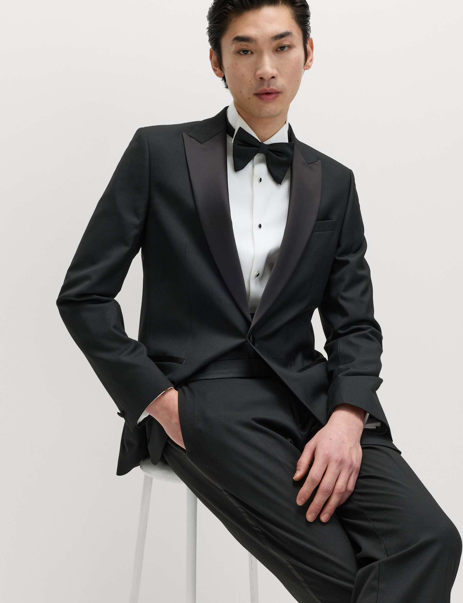 2 Piece Regular Fit Stretch Tuxedo Suit - image 4