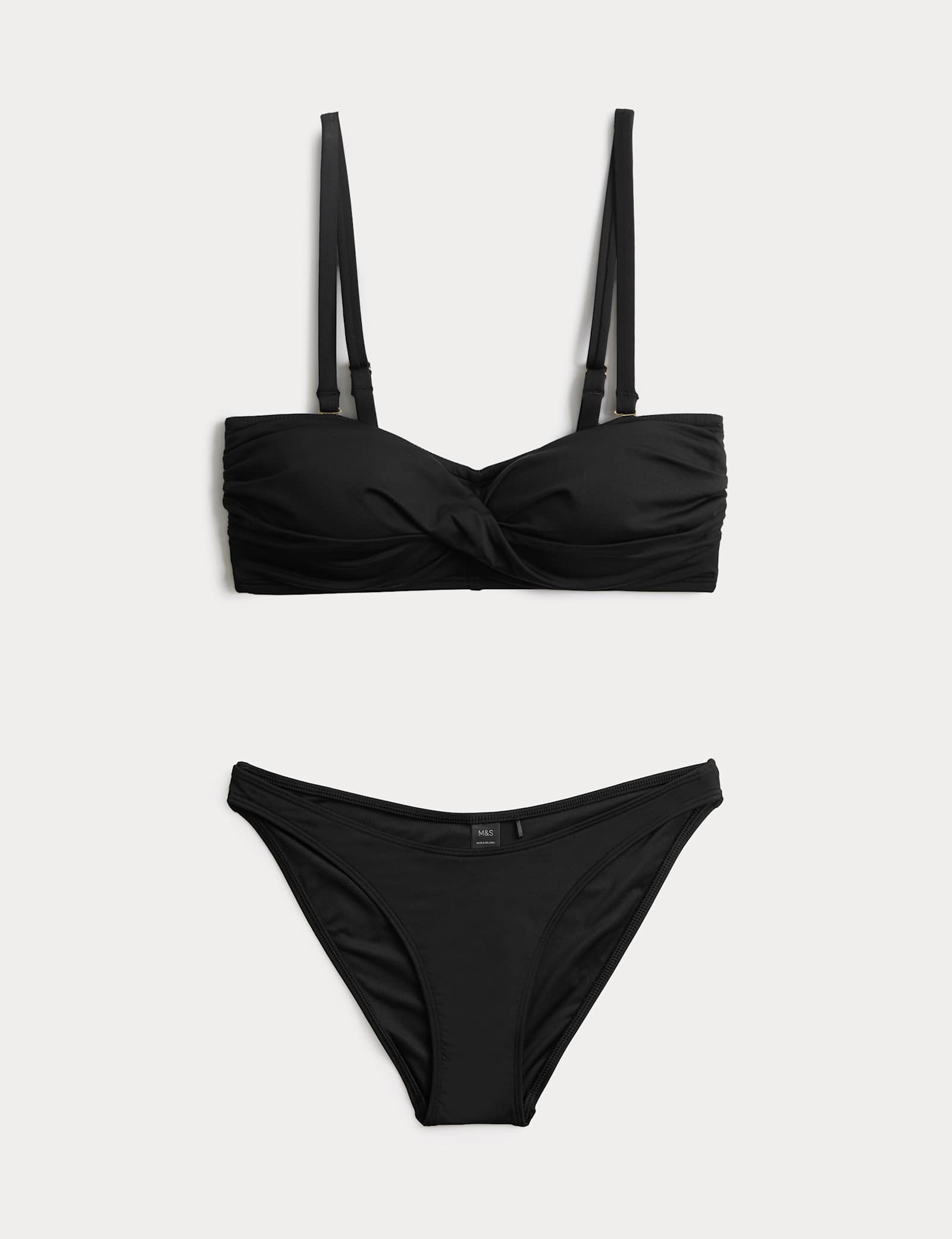 Padded Twist Front Bandeau Bikini Set - image 2