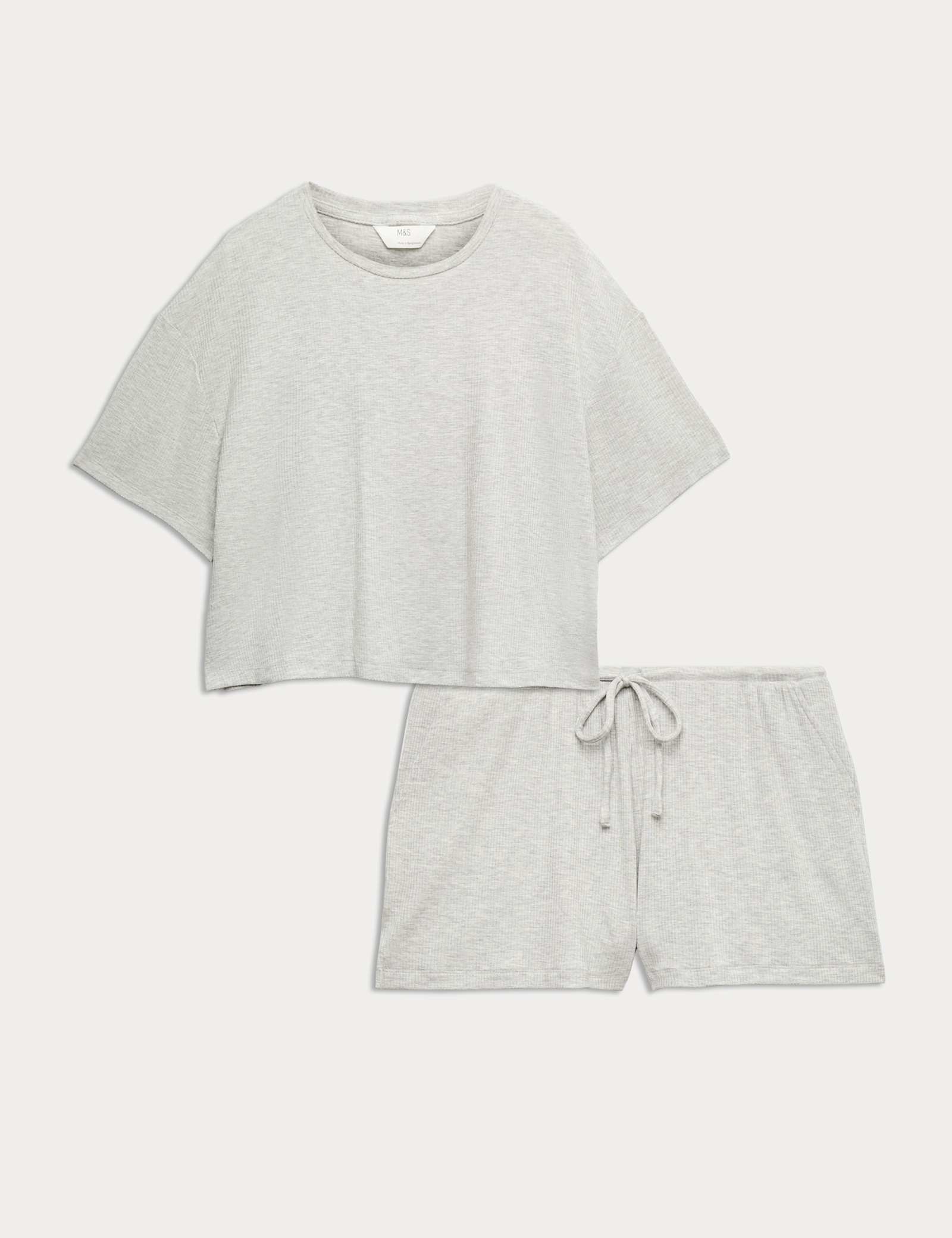 Modal Rich Ribbed Pyjama Top Set - image 2